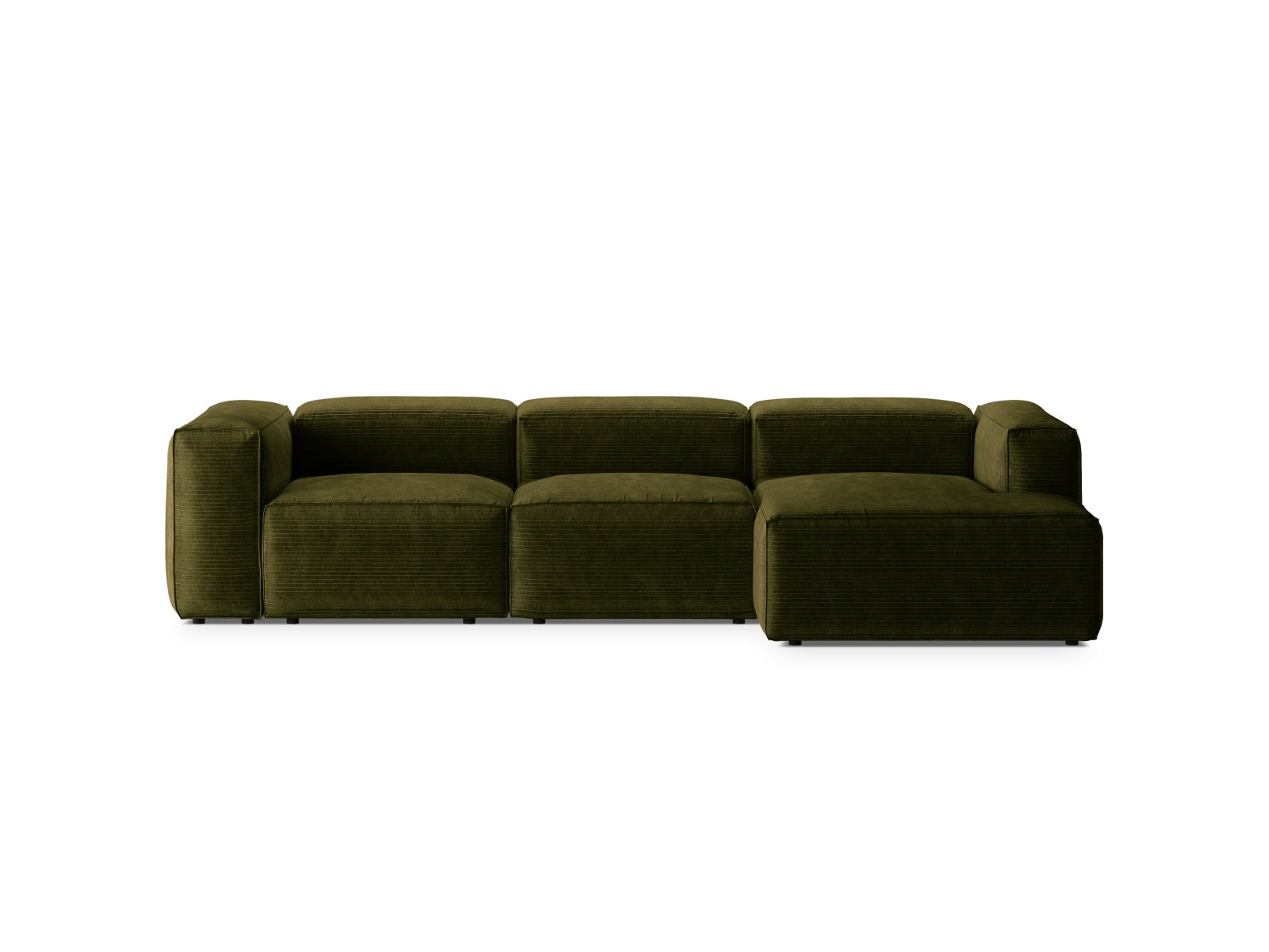 Bergamo Modular Ecksofa rechts 3 Sitzer in Green-Perla präsentiert im Onlineshop von KAQTU Design AG. Ecksofa rechts ist von Cosmopolitan Design