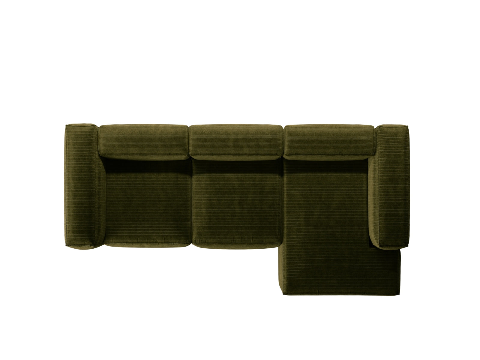 Bergamo Modular Ecksofa rechts 3 Sitzer in Green-Perla präsentiert im Onlineshop von KAQTU Design AG. Ecksofa rechts ist von Cosmopolitan Design