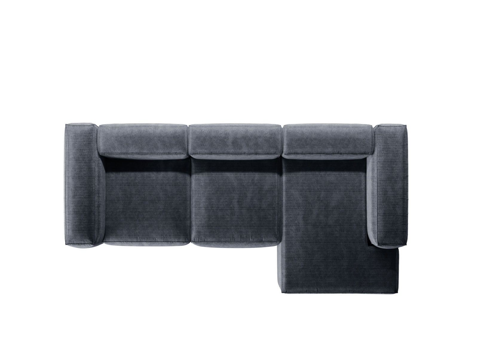 Bergamo Modular Ecksofa rechts 3 Sitzer in Muted Blue-Perla präsentiert im Onlineshop von KAQTU Design AG. Ecksofa rechts ist von Cosmopolitan Design