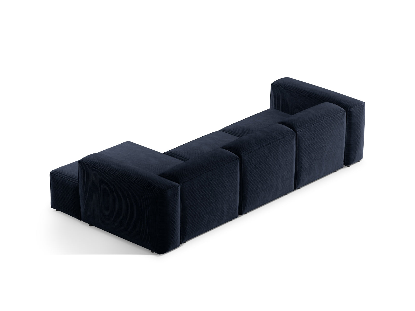 Bergamo Modular Ecksofa rechts 3 Sitzer in Navy Blue-Perla präsentiert im Onlineshop von KAQTU Design AG. Ecksofa rechts ist von Cosmopolitan Design