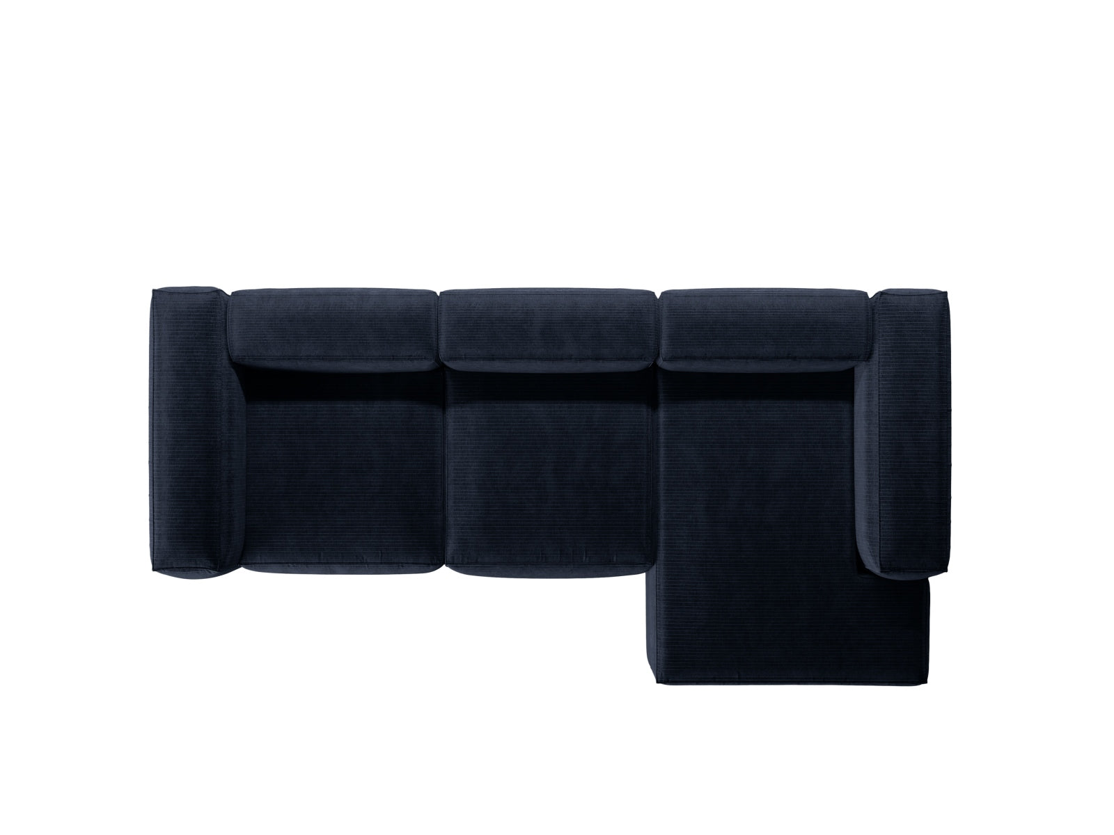 Bergamo Modular Ecksofa rechts 3 Sitzer in Navy Blue-Perla präsentiert im Onlineshop von KAQTU Design AG. Ecksofa rechts ist von Cosmopolitan Design