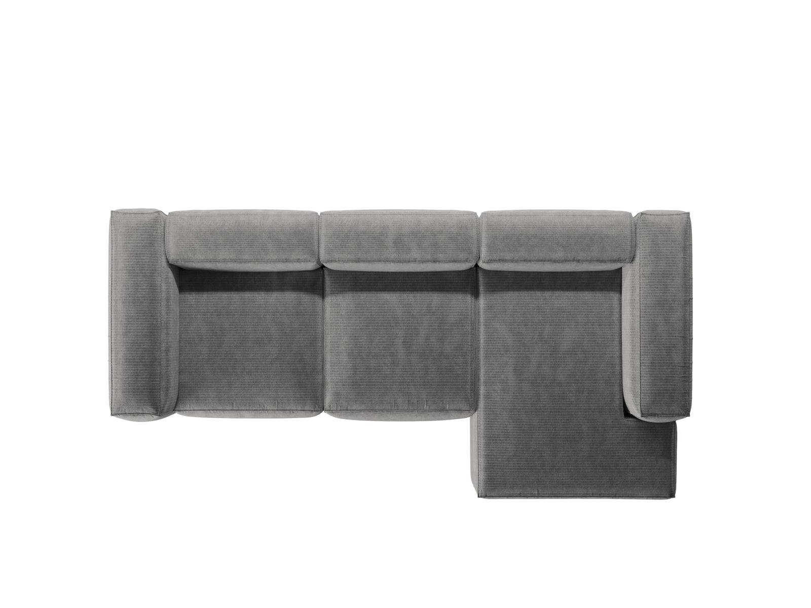 Bergamo Modular Ecksofa rechts 3 Sitzer in Light Grey-Perla präsentiert im Onlineshop von KAQTU Design AG. Ecksofa rechts ist von Cosmopolitan Design
