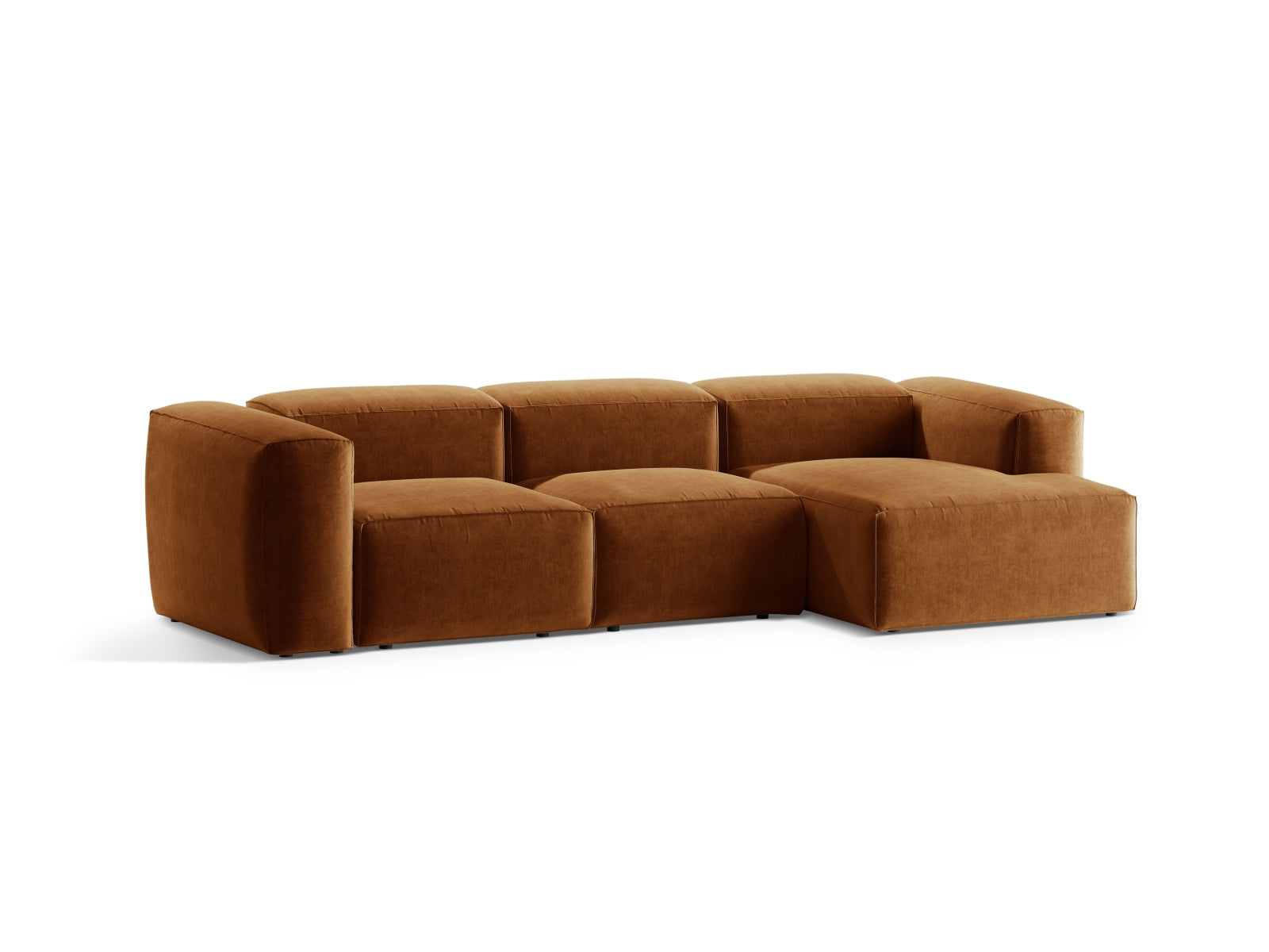 Bergamo Modular Ecksofa rechts 3 Sitzer in Brick-Liberty präsentiert im Onlineshop von KAQTU Design AG. Ecksofa rechts ist von Cosmopolitan Design