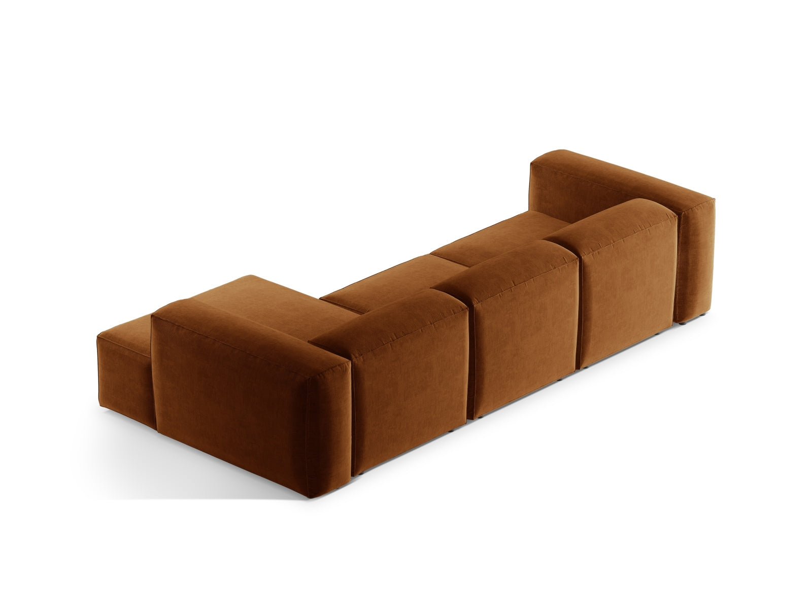 Bergamo Modular Ecksofa rechts 3 Sitzer in Brick-Liberty präsentiert im Onlineshop von KAQTU Design AG. Ecksofa rechts ist von Cosmopolitan Design