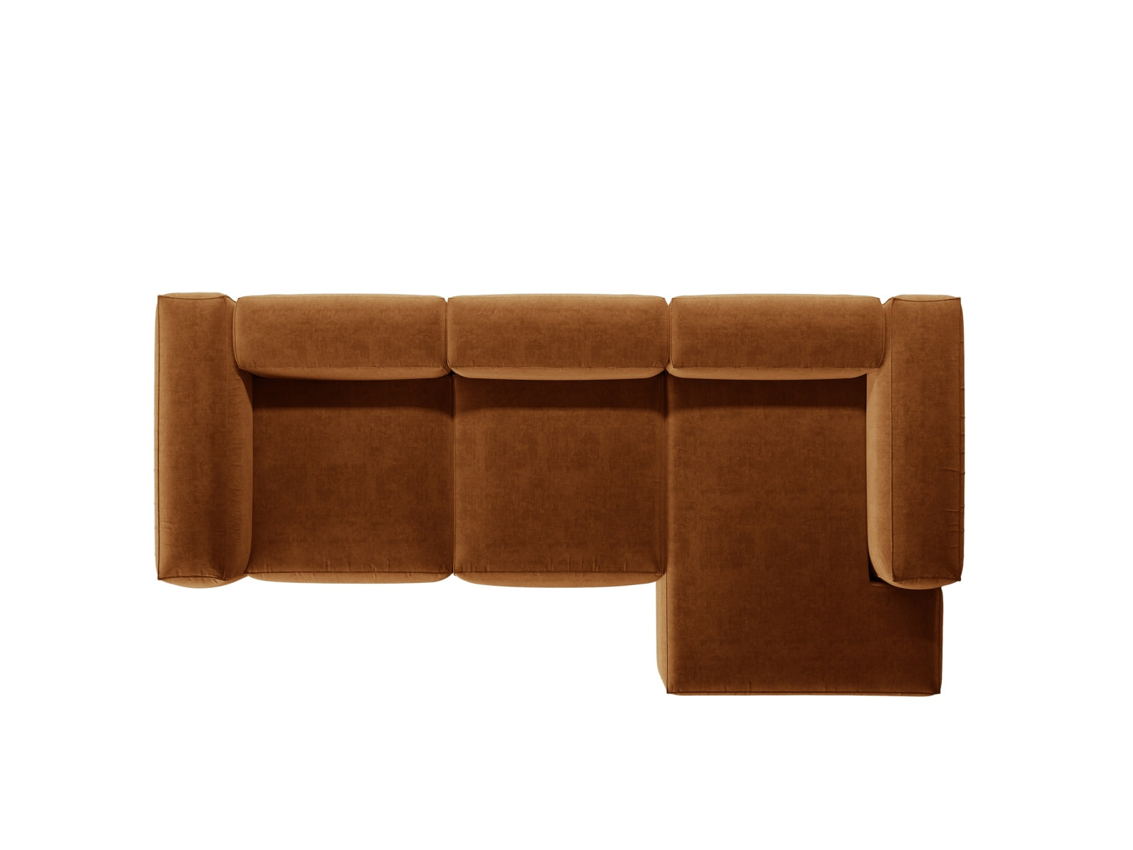 Bergamo Modular Ecksofa rechts 3 Sitzer in Brick-Liberty präsentiert im Onlineshop von KAQTU Design AG. Ecksofa rechts ist von Cosmopolitan Design