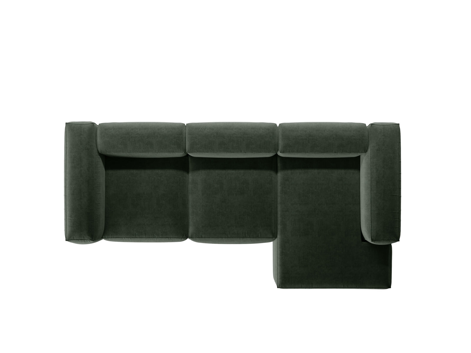 Bergamo Modular Ecksofa rechts 3 Sitzer in Moss Green-Liberty präsentiert im Onlineshop von KAQTU Design AG. Ecksofa rechts ist von Cosmopolitan Design