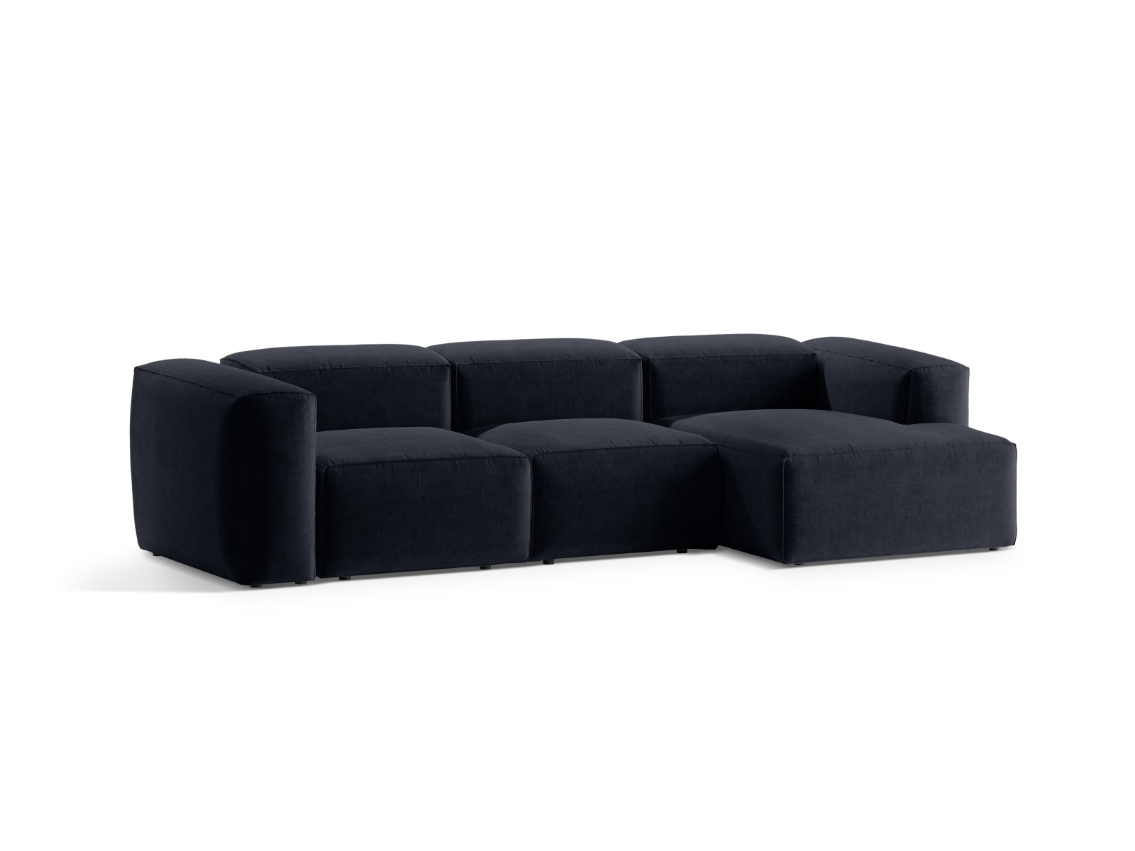 Bergamo Modular Ecksofa rechts 3 Sitzer in Navy Blue-Liberty präsentiert im Onlineshop von KAQTU Design AG. Ecksofa rechts ist von Cosmopolitan Design