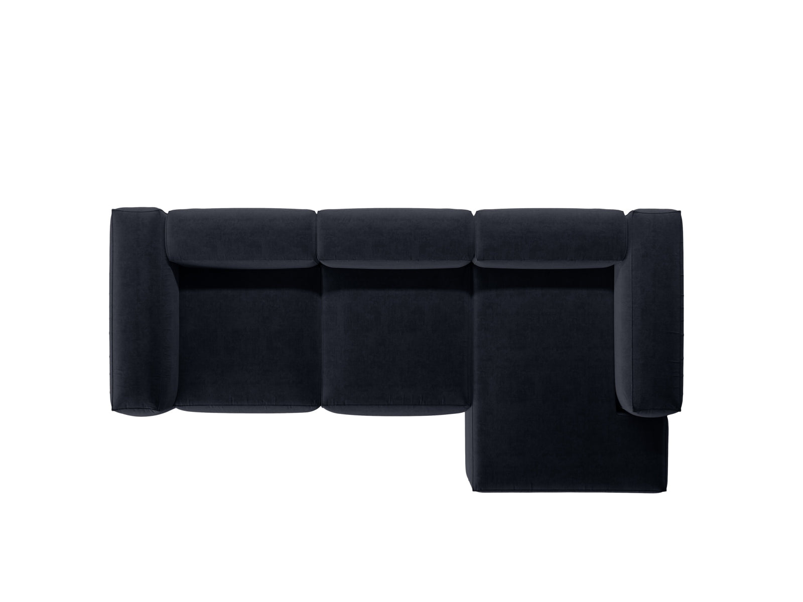 Bergamo Modular Ecksofa rechts 3 Sitzer in Navy Blue-Liberty präsentiert im Onlineshop von KAQTU Design AG. Ecksofa rechts ist von Cosmopolitan Design
