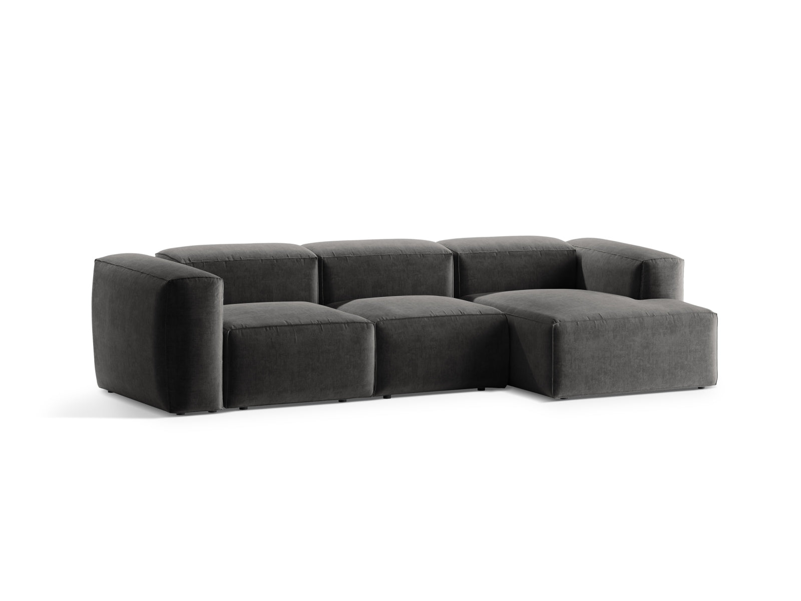 Bergamo Modular Ecksofa rechts 3 Sitzer in Graphite-Liberty präsentiert im Onlineshop von KAQTU Design AG. Ecksofa rechts ist von Cosmopolitan Design