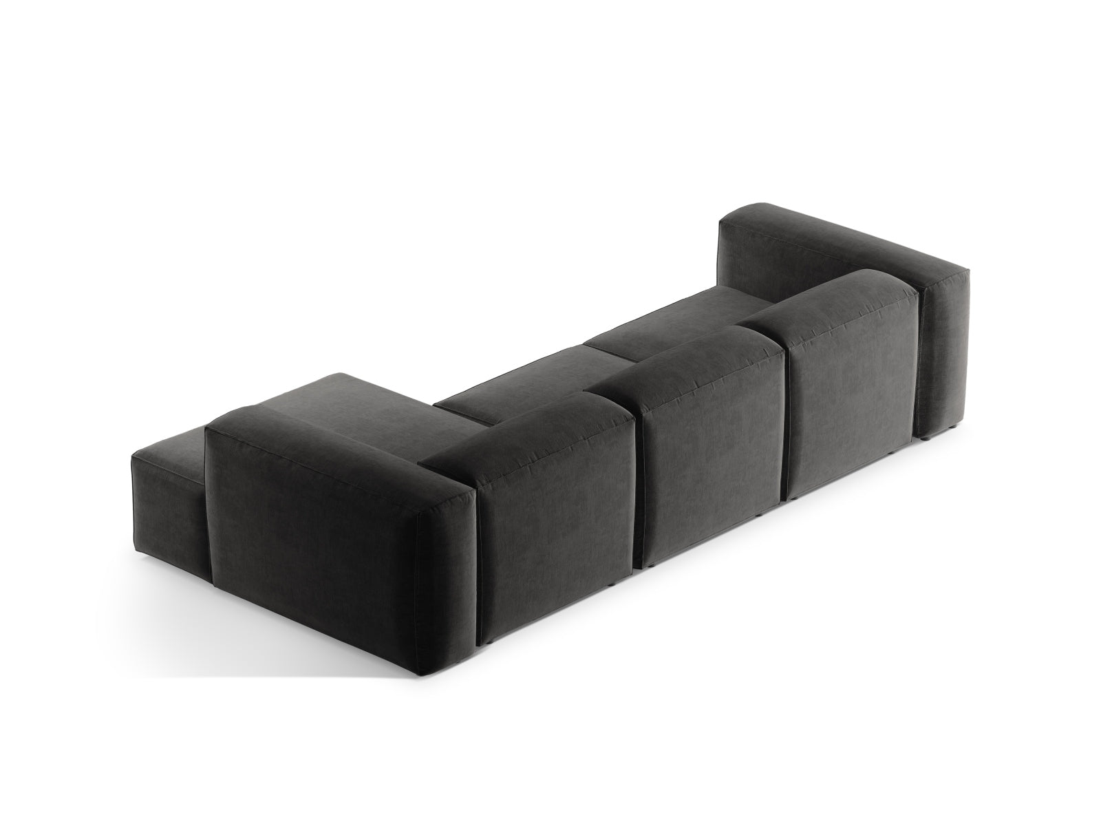 Bergamo Modular Ecksofa rechts 3 Sitzer in Graphite-Liberty präsentiert im Onlineshop von KAQTU Design AG. Ecksofa rechts ist von Cosmopolitan Design