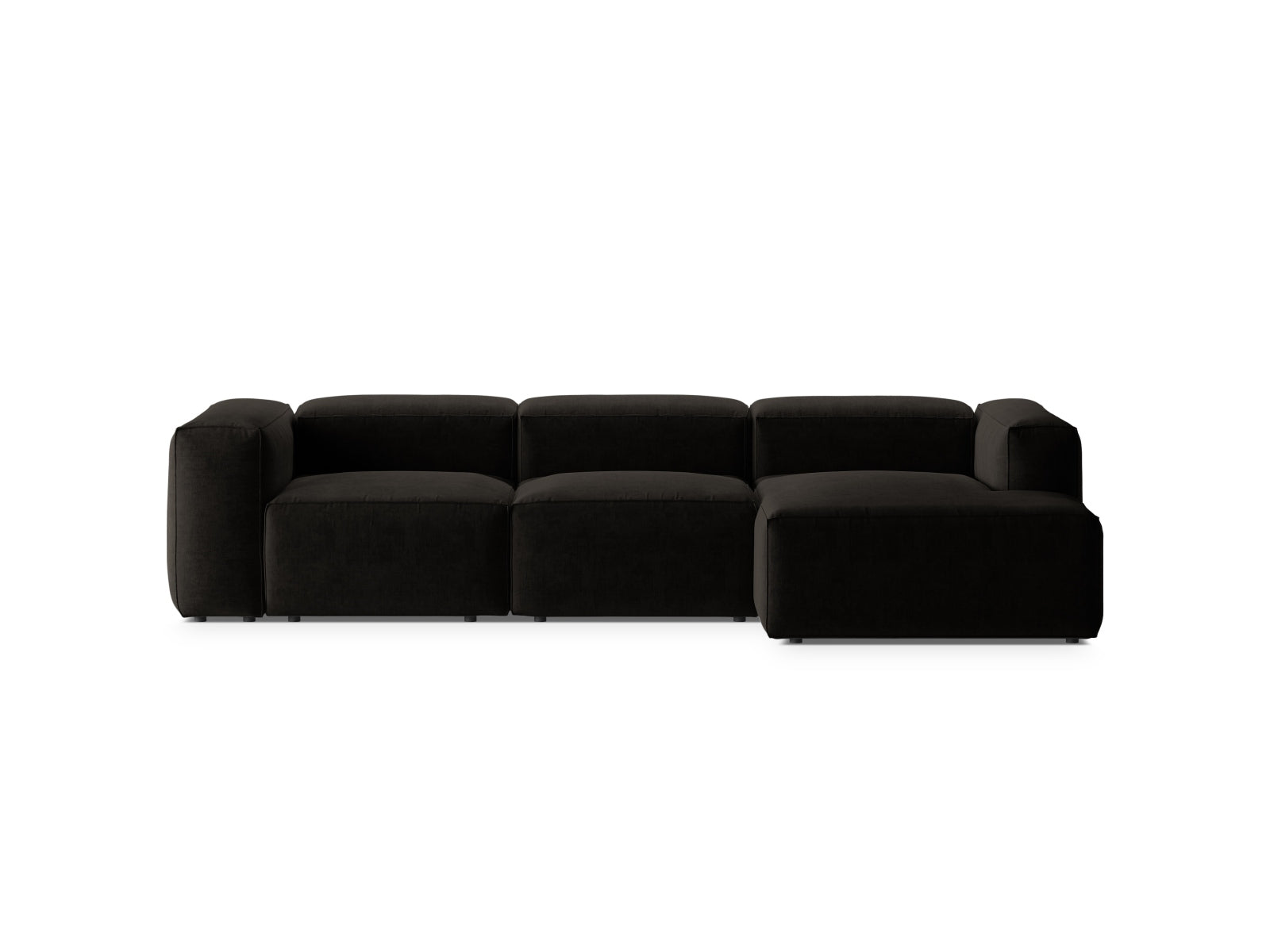 Bergamo Modular Ecksofa rechts 3 Sitzer in Black-Liberty präsentiert im Onlineshop von KAQTU Design AG. Ecksofa rechts ist von Cosmopolitan Design
