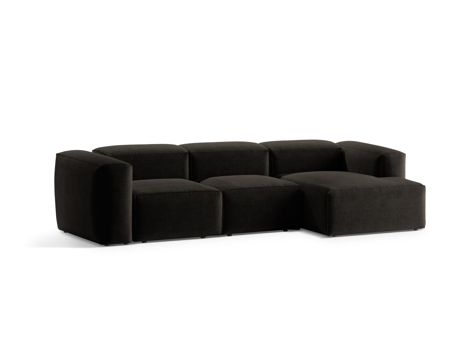Bergamo Modular Ecksofa rechts 3 Sitzer in Black-Liberty präsentiert im Onlineshop von KAQTU Design AG. Ecksofa rechts ist von Cosmopolitan Design