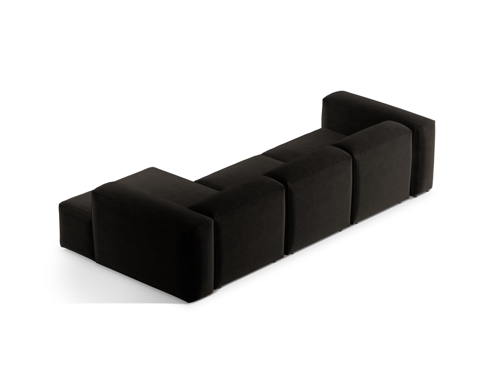 Bergamo Modular Ecksofa rechts 3 Sitzer in Black-Liberty präsentiert im Onlineshop von KAQTU Design AG. Ecksofa rechts ist von Cosmopolitan Design