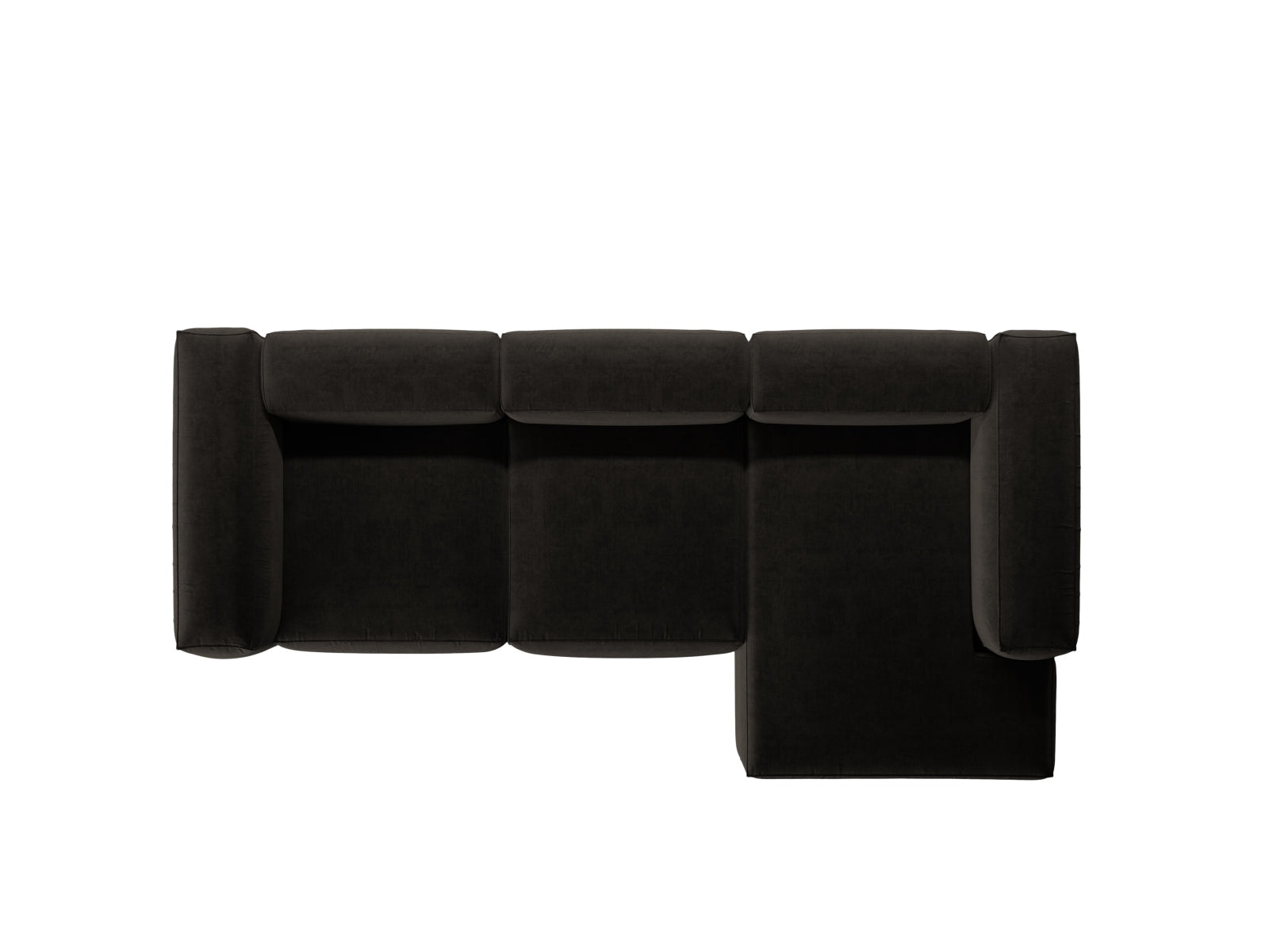Bergamo Modular Ecksofa rechts 3 Sitzer in Black-Liberty präsentiert im Onlineshop von KAQTU Design AG. Ecksofa rechts ist von Cosmopolitan Design