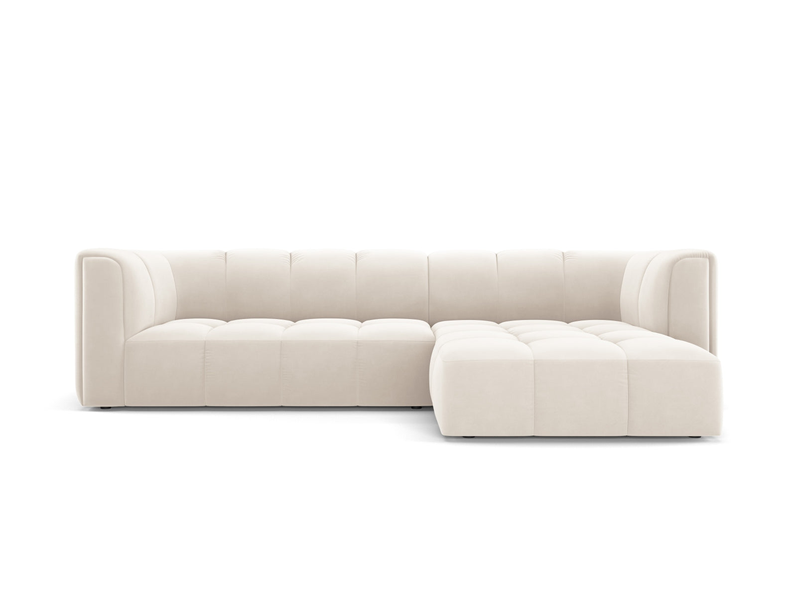 3-Sitzer Modular Ecksofa rechts Moritz in Light Beige-Bluvel präsentiert im Onlineshop von KAQTU Design AG. Ecksofa rechts ist von Cosmopolitan Design