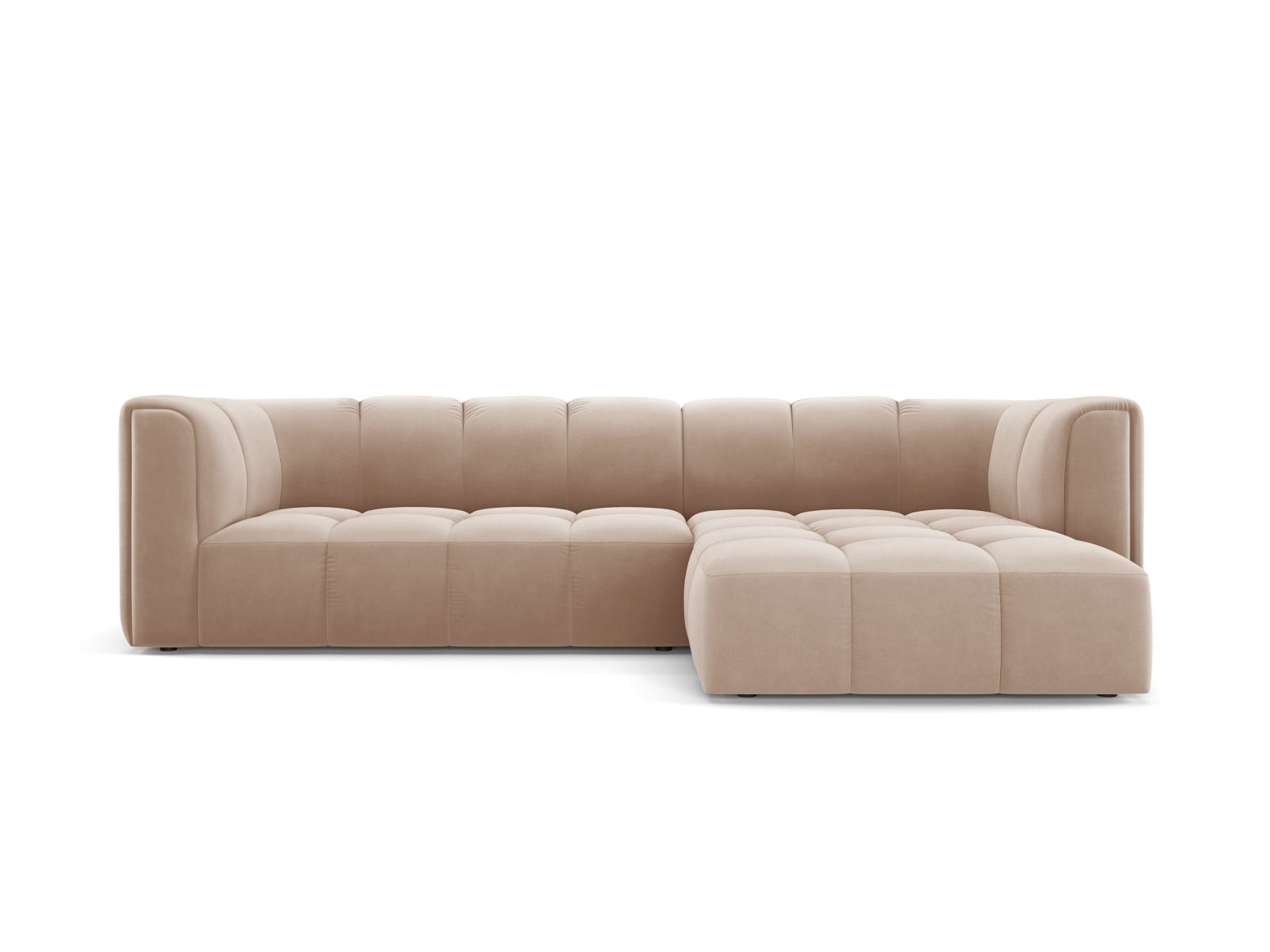 3-Sitzer Modular Ecksofa rechts Moritz in Beige-Bluvel präsentiert im Onlineshop von KAQTU Design AG. Ecksofa rechts ist von Cosmopolitan Design