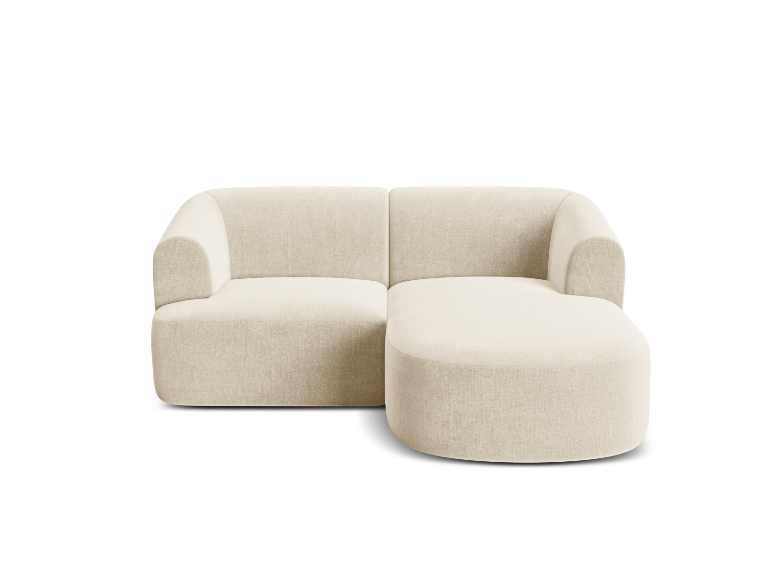 Elegantes 3-Sitzer Ecksofa Campi in hellem Beige, ideal für stilvolle Wohnräume und flexible Einrichtungslösungen.