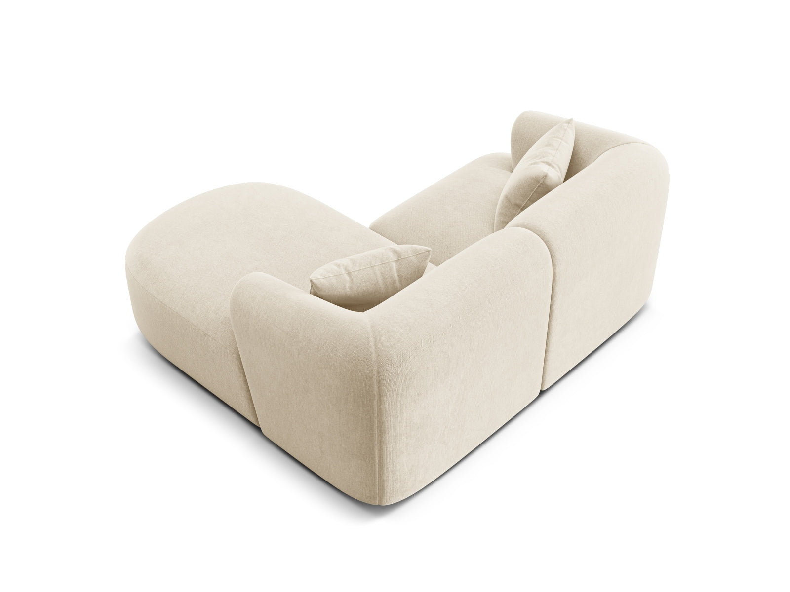 Modernes 3-Sitzer Ecksofa Campi in sanftem Beige, perfekt für gemütliche Wohnzimmer und vielseitige Raumgestaltungen.