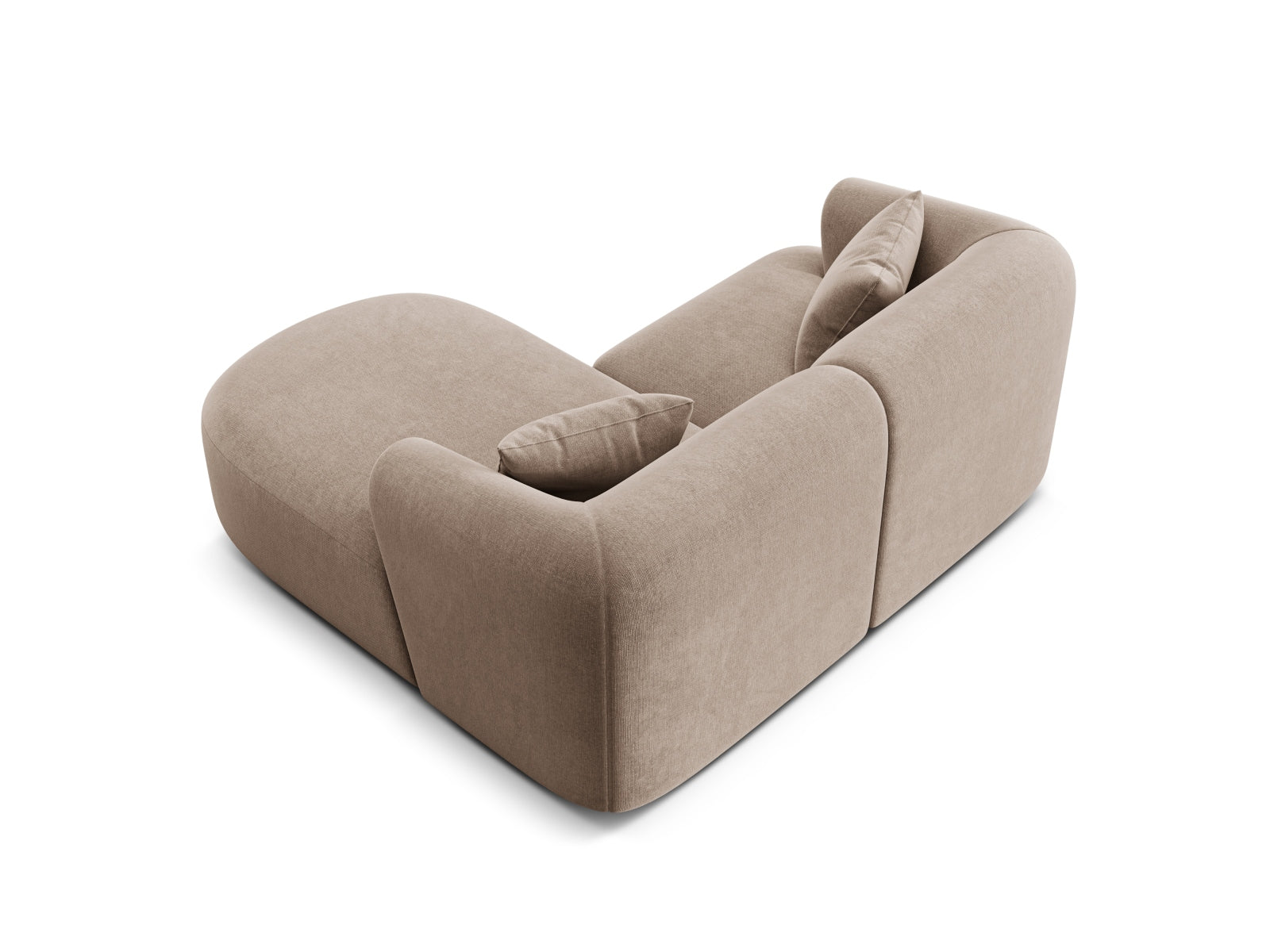 Modulares 3-Sitzer Ecksofa Campi in edlem Dunkelbeige, perfekt für moderne Wohnkonzepte und gemütliche Stunden.