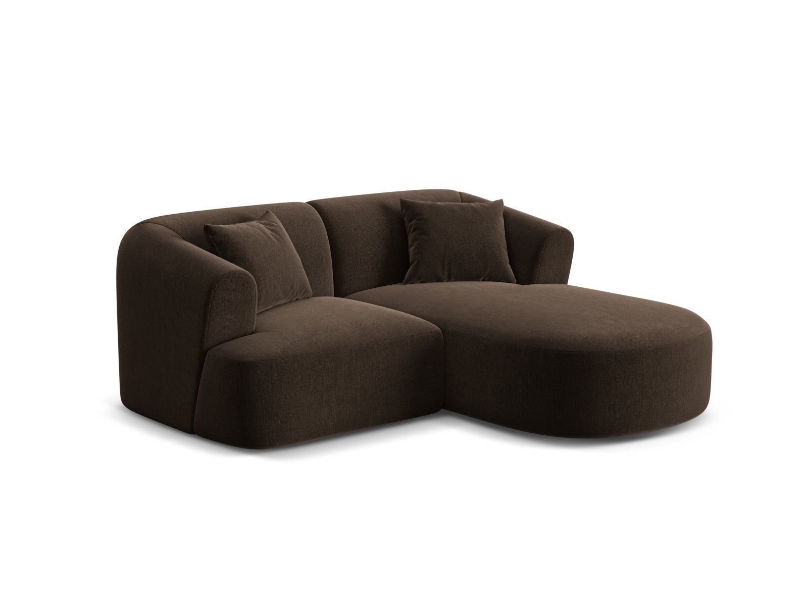 Elegantes 3-Sitzer Ecksofa Campi in Chocolate-Vogue, ideal für stilvolle Wohnräume, präsentiert von Cosmopolitan Design.
