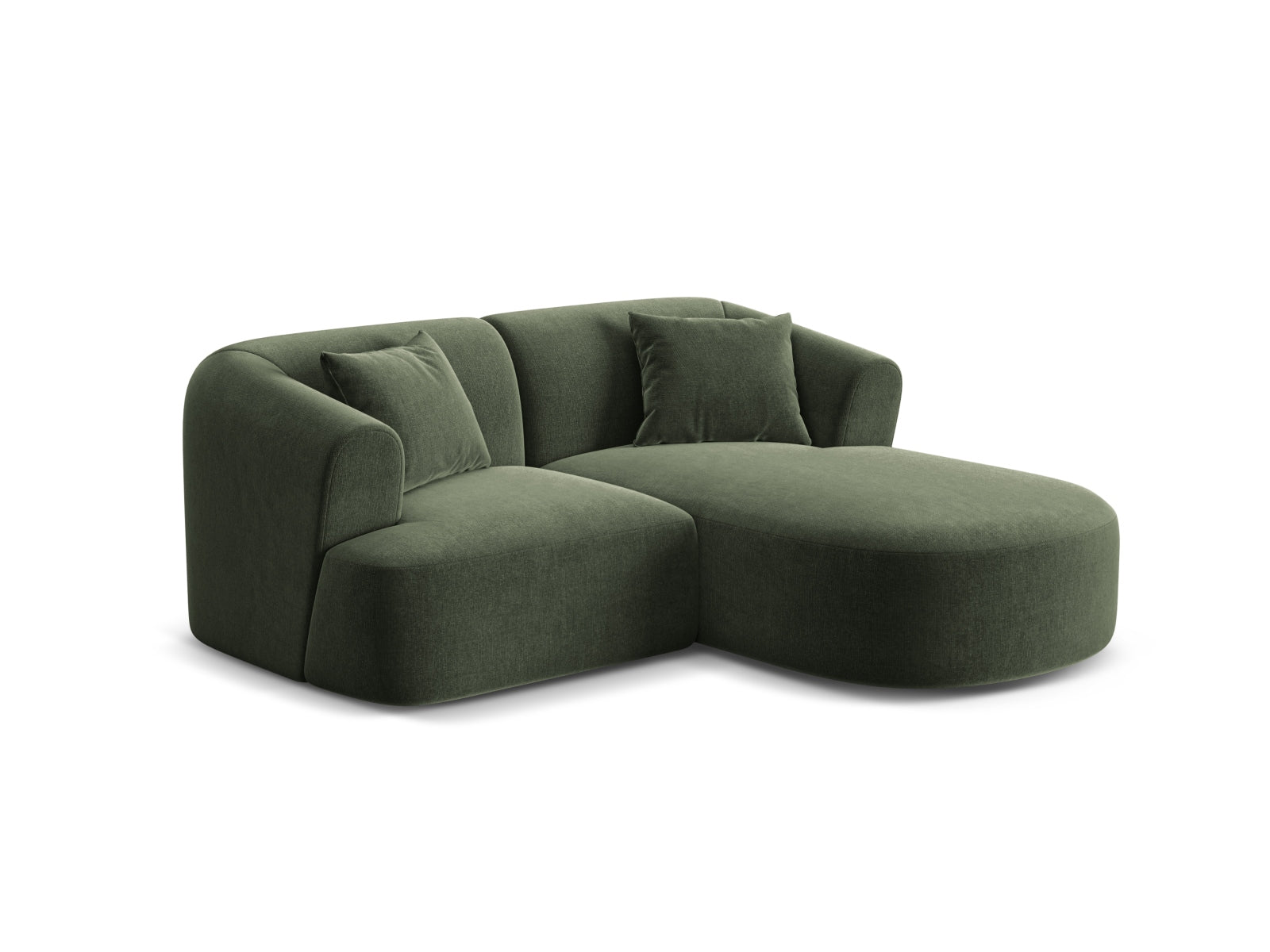 Elegantes 3-Sitzer Ecksofa Campi in stilvollem Green-Vogue, ideal für moderne Wohnräume, erhältlich bei KAQTU Design AG.