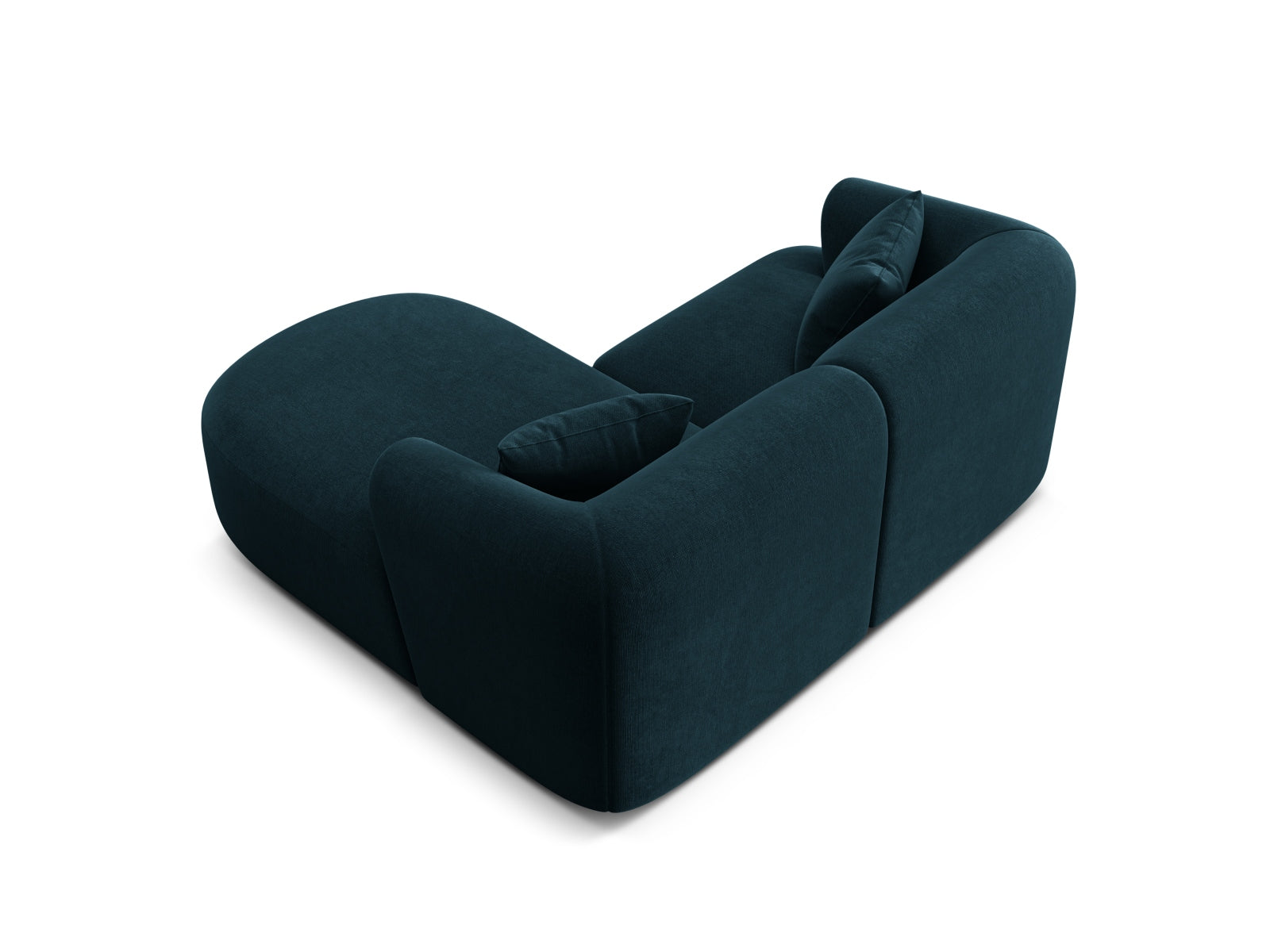 Modulares 3-Sitzer Ecksofa Campi in ansprechendem Petrol, perfekt für moderne Wohnräume und entspannte Abende mit Freunden.