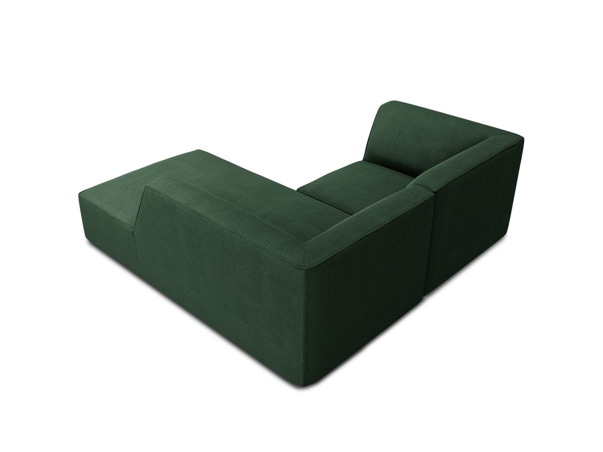 Modulares Ecksofa Siena rechts, 3-Sitzer in Light Beige-Scala Cordstoff, Massivholzrahmen, schwarze Kunststoffbeine, Sitzhöhe 40 cm.