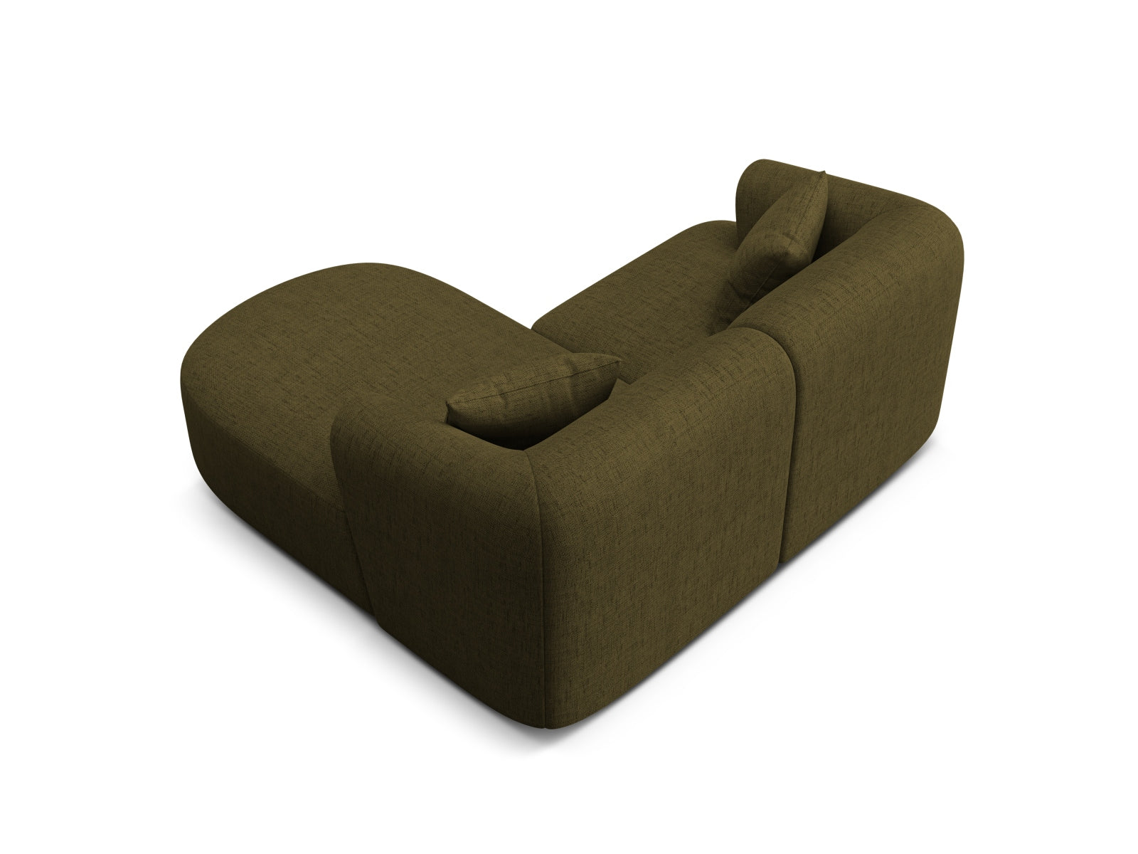 Stylisches 3-Sitzer Ecksofa Campi in lebhaftem Grün, perfekt für zeitgemäße Interiors und gemütliche Stunden mit Freunden.