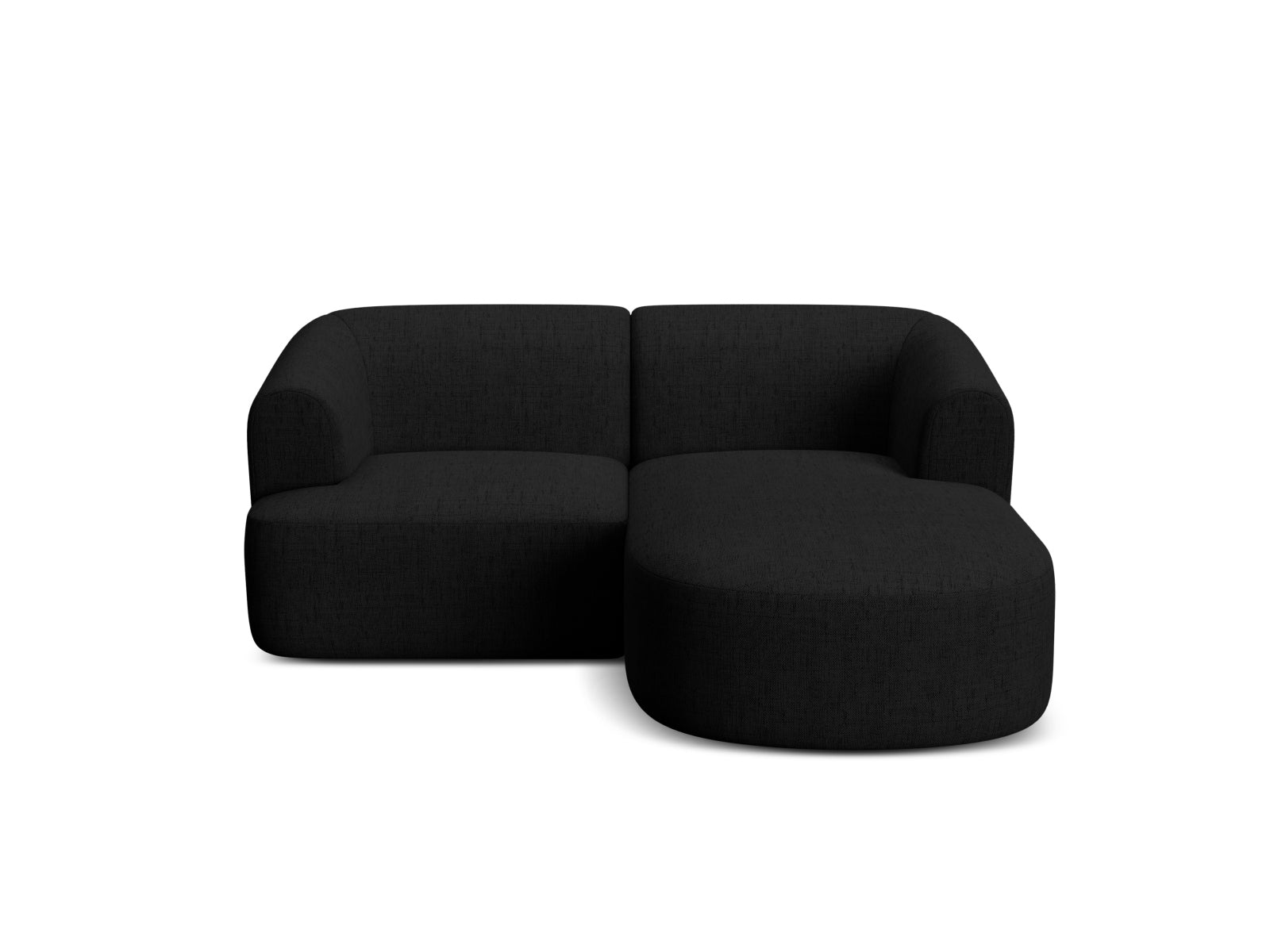 Elegantes 3-Sitzer Ecksofa Campi in stilvollem Schwarz, ideal für stilvolle Wohnräume. Hochwertige Materialien von Cosmopolitan Design.