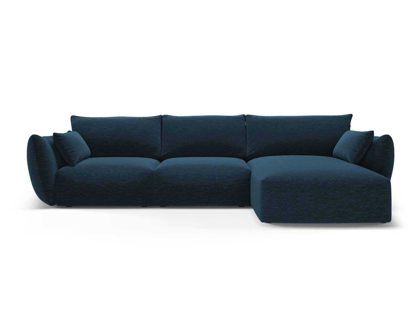 Elegantes 5-Sitzer Ecksofa rechts Matera in Royal Blue-Haga, ideal für entspannte Stunden und geschmackvolle Wohnräume von Cosmopolitan Design.
