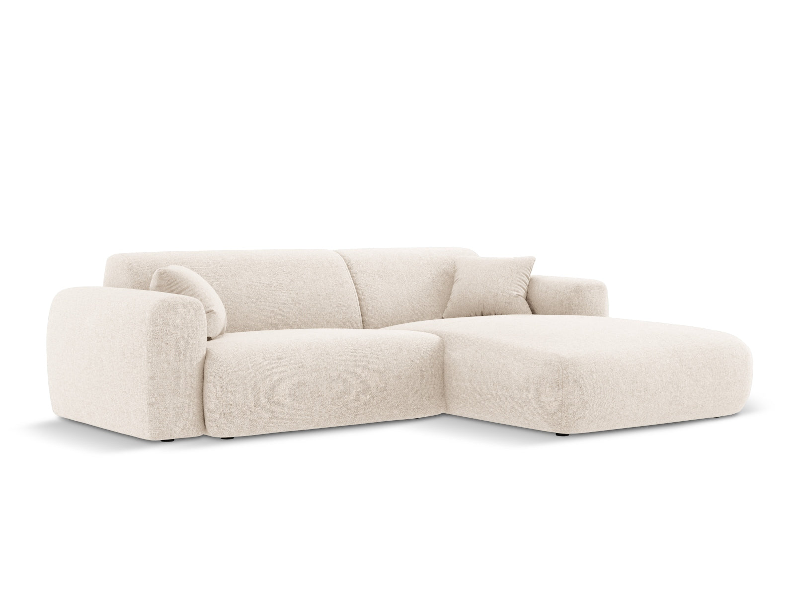 Modernes Nolio Ecksofa in zartem Beige, 4-Sitzer, 170cm, perfekt für gemütliche Abende und stilvolle Einrichtung. Hochwertige Verarbeitung von Cosmopolitan Design.