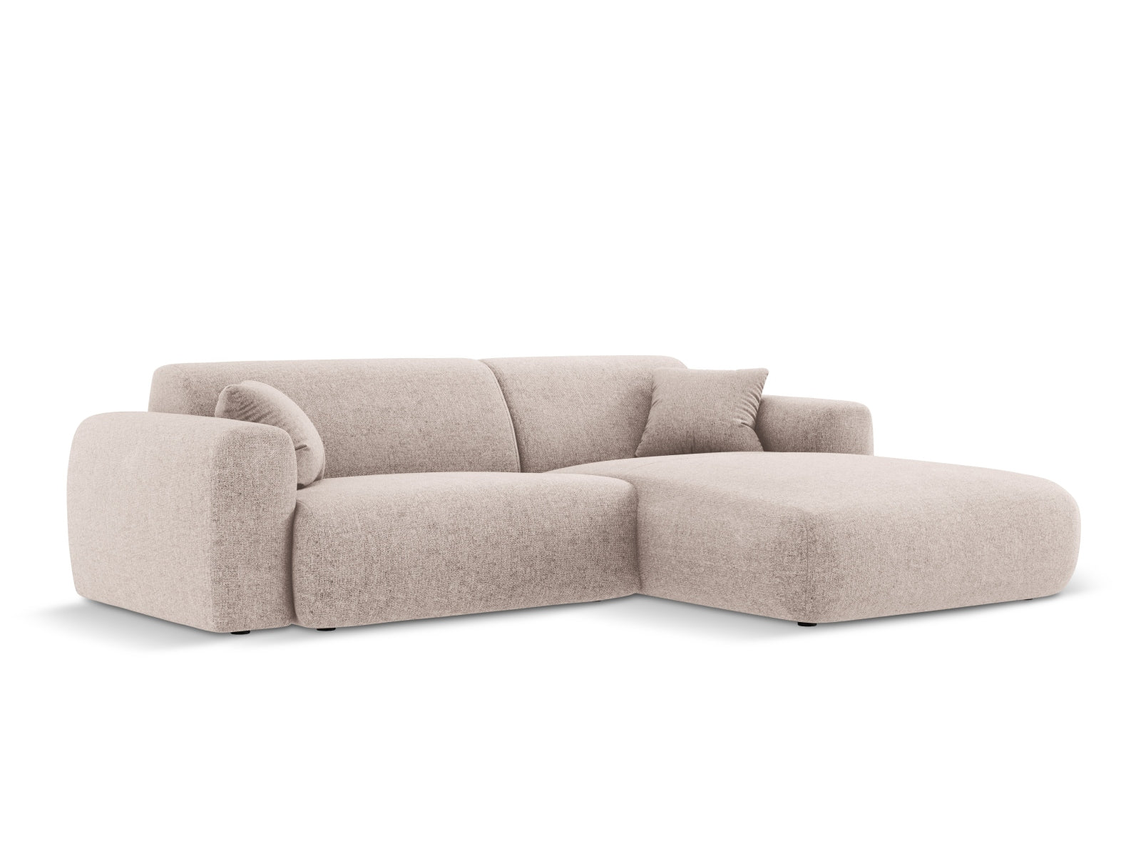 Elegantes Nolio Ecksofa in hellem Beige, 4-Sitzer, 170 cm, perfekt für stilvolle Wohnräume und entspannte Abende von Cosmopolitan Design.