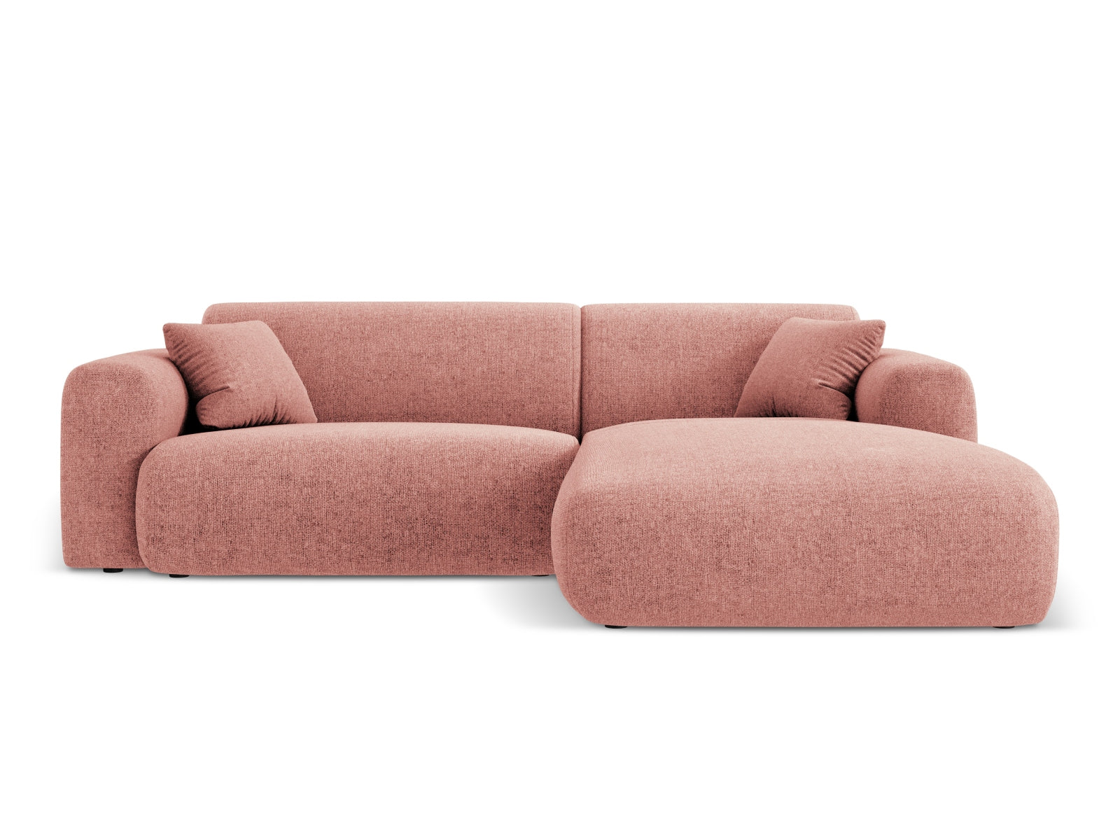Elegantes Nolio Ecksofa in zartem Rosé, 4-Sitzer, 170cm, perfekt für stilvolle Wohnzimmer und entspannte Abende, erhältlich bei Cosmopolitan Design.