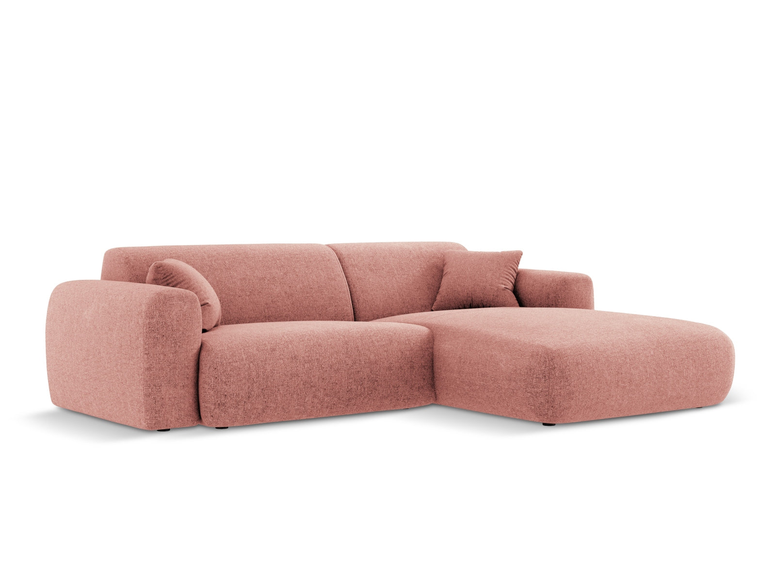 Elegantes Nolio Ecksofa in zartem Rosé, 4-Sitzer, 170cm, perfekt für entspannte Abende und geschmackvolle Wohnräume, erhältlich bei Cosmopolitan Design.