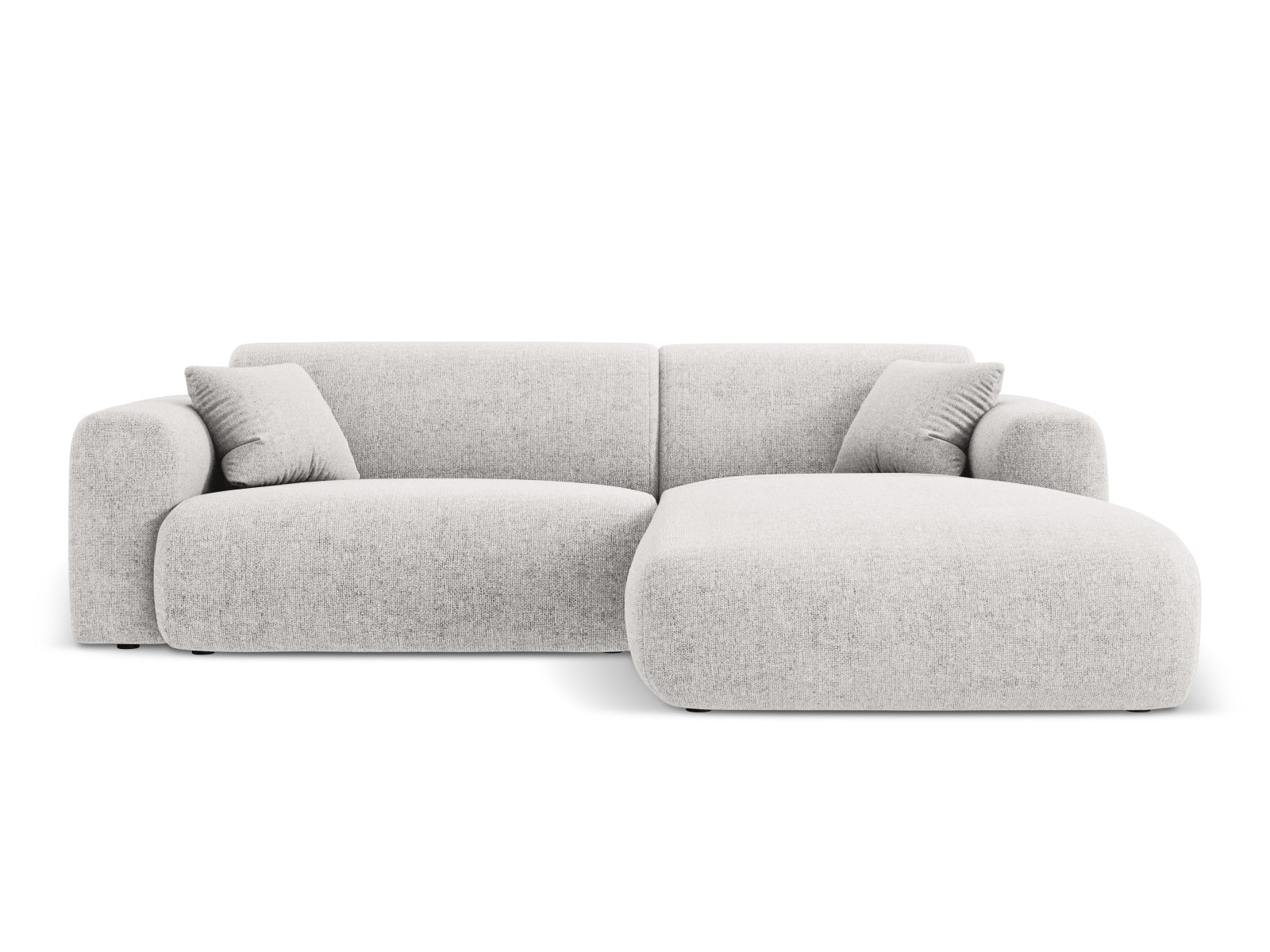 Elegantes Nolio Ecksofa in sanftem Hellgrau, 4-Sitzer, 170 cm, perfekt für stilvolle Wohnräume von Cosmopolitan Design.