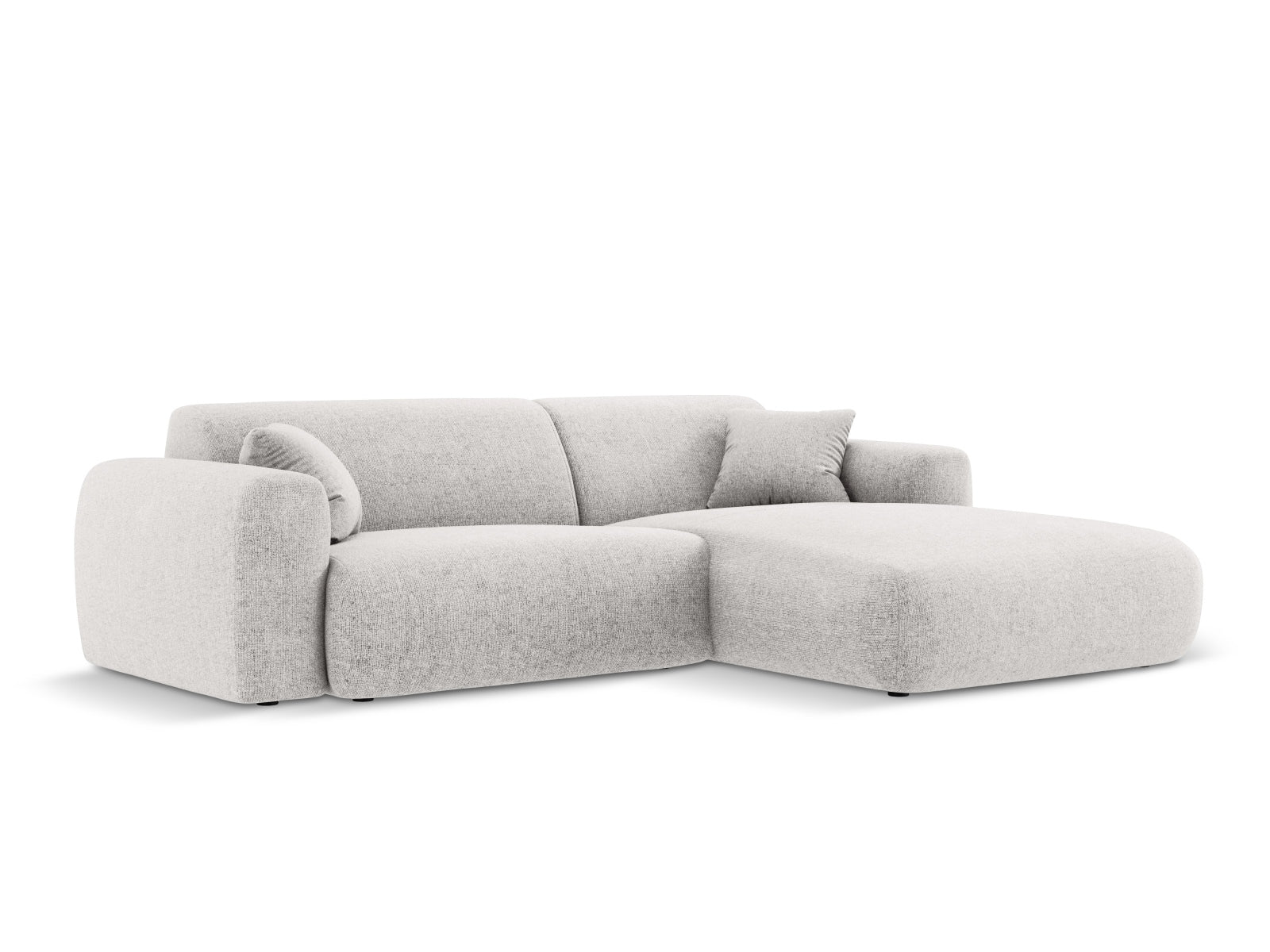 Elegantes Nolio Ecksofa in sanftem Grau, 4-Sitzer, 170 cm, perfekt für stilvolle Wohnzimmer von Cosmopolitan Design.
