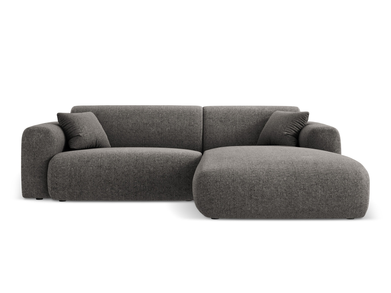 Elegantes Nolio Ecksofa rechts, 4-Sitzer, 170 cm in modernem Grau, perfekt für stilvolle Wohnräume und entspannte Momente.
