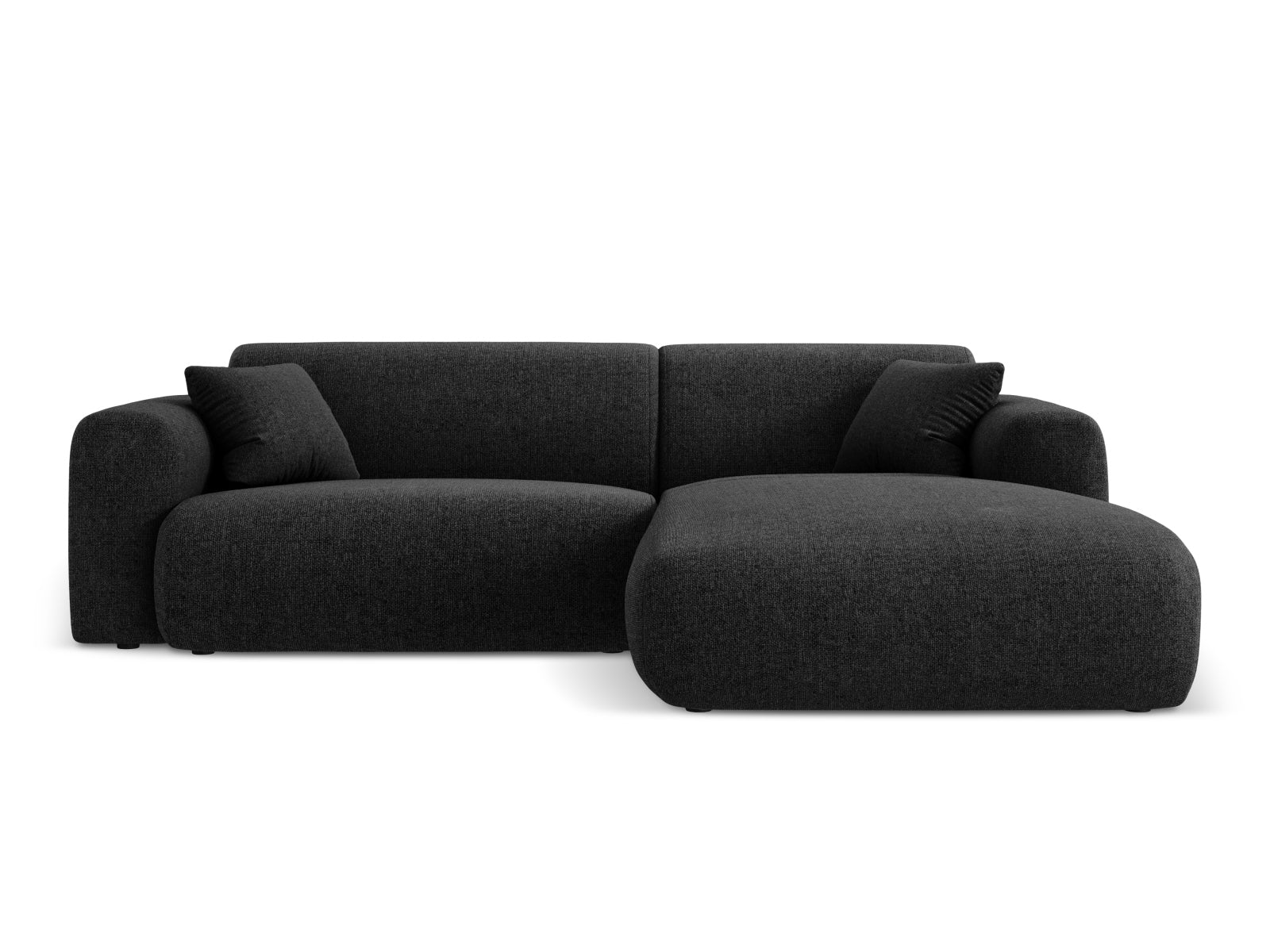 Stylisches Nolio Ecksofa in Schwarz, 4-Sitzer, 170 cm, perfekt für stilvolle Wohnräume und entspannte Stunden mit Freunden.