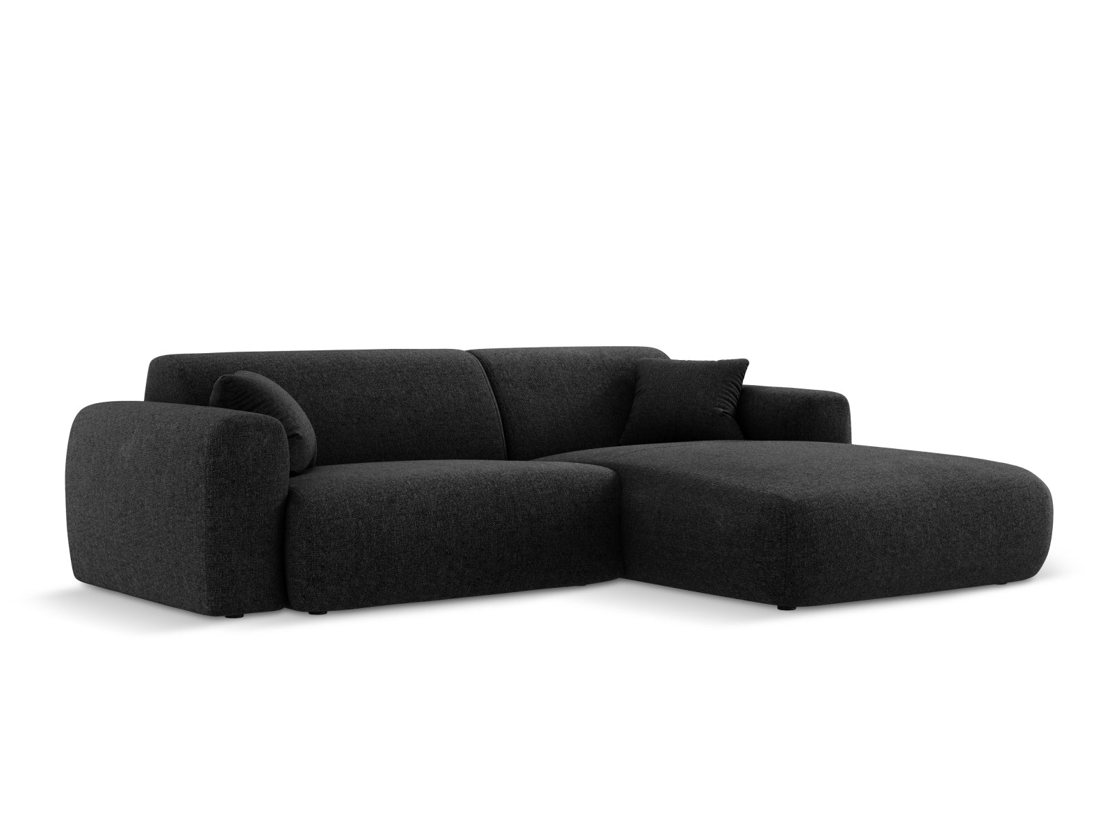 Stylisches Nolio Ecksofa in Schwarz, 4-Sitzer, 170 cm, perfekt für entspannte Stunden und stilvolle Einrichtung in jedem Wohnraum.