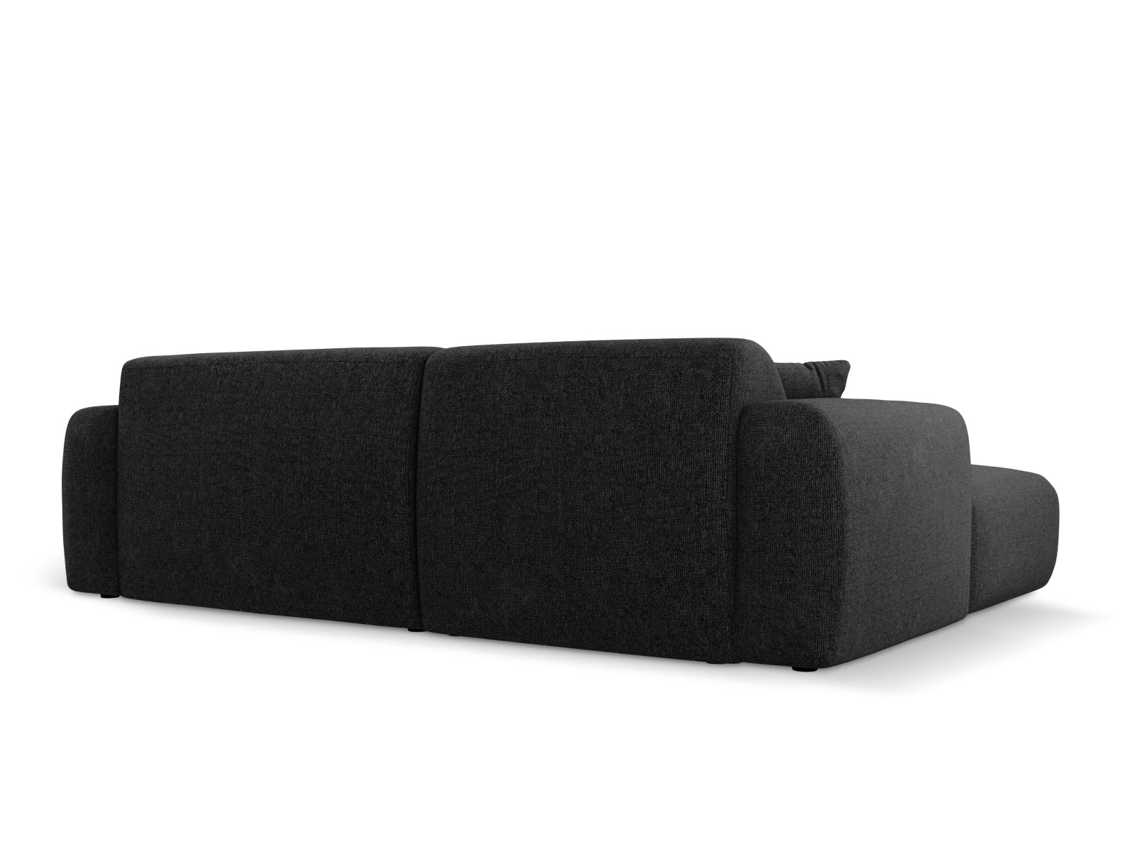 Elegantes Nolio Ecksofa in Schwarz, 4-Sitzer, 170 cm, ideal für modernes Wohnen und gemütliche Zusammenkünfte in jedem Raum.