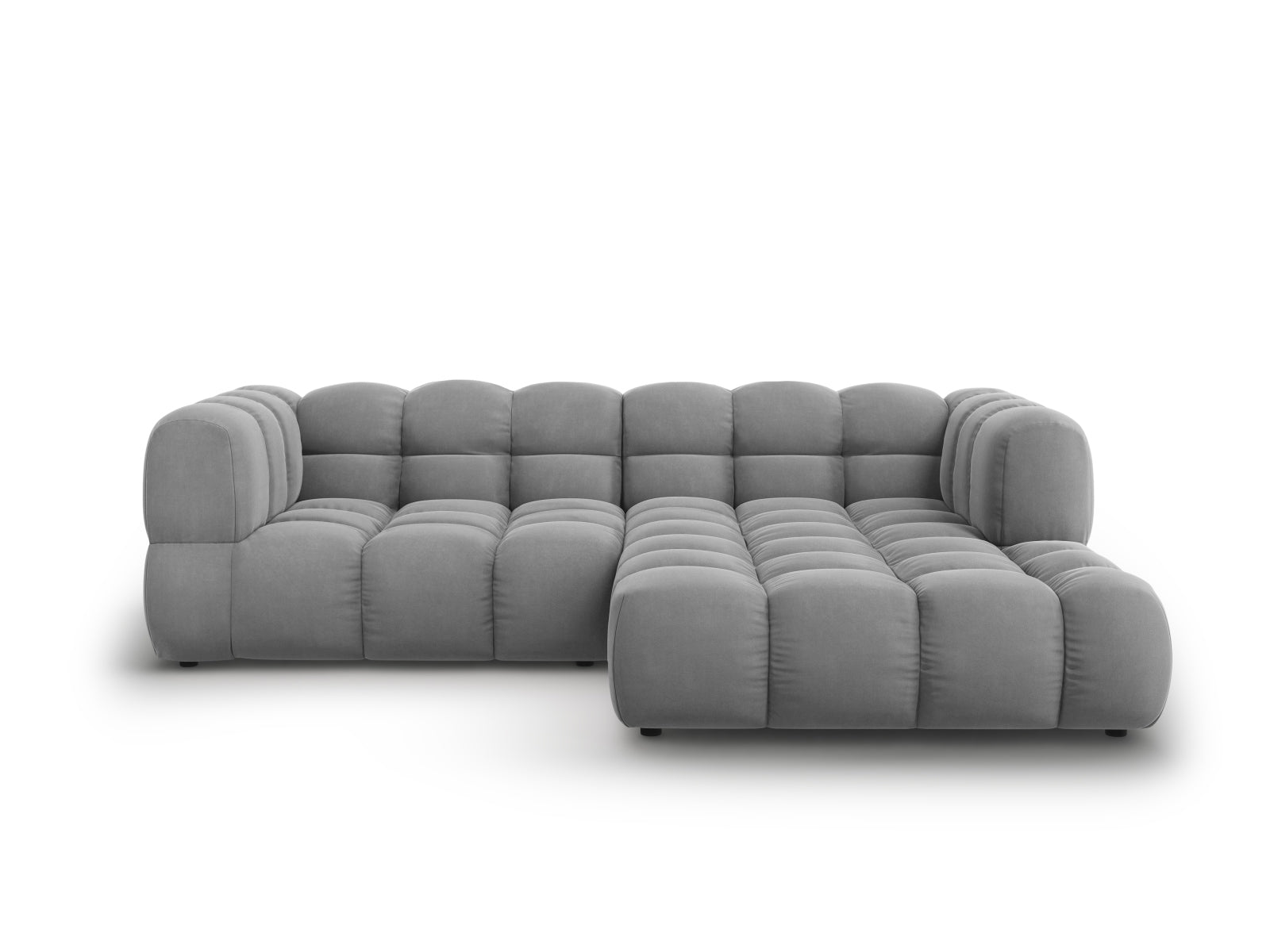 Sky Velour modulares Ecksofa rechts 3 Sitzer 162cm in Light Grey präsentiert im Onlineshop von KAQTU Design AG. Ecksofa rechts ist von Cosmopolitan Design