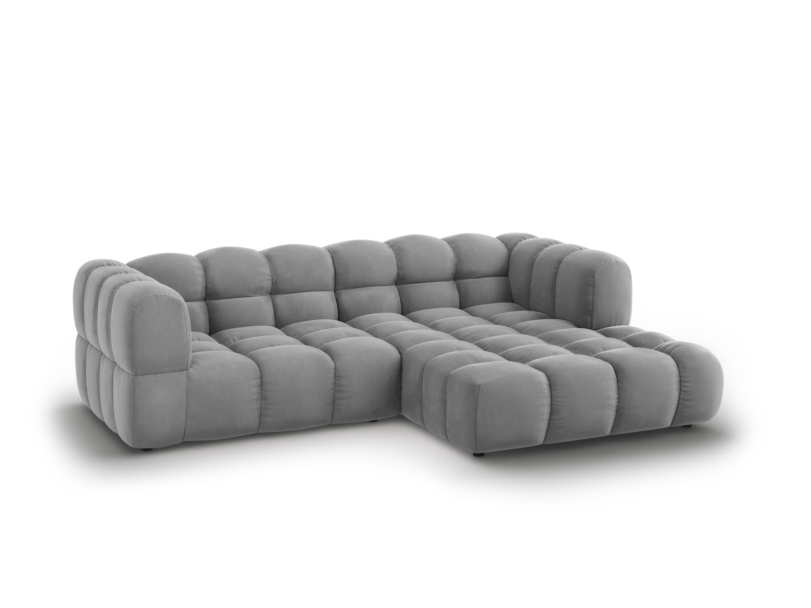 Entdecken Sie das elegante Sky Velour Ecksofa rechts 3 Sitzer 162cm von Cosmopolitan Design – stilvoll, modular und komfortabel für Ihr Wohnzimmer.