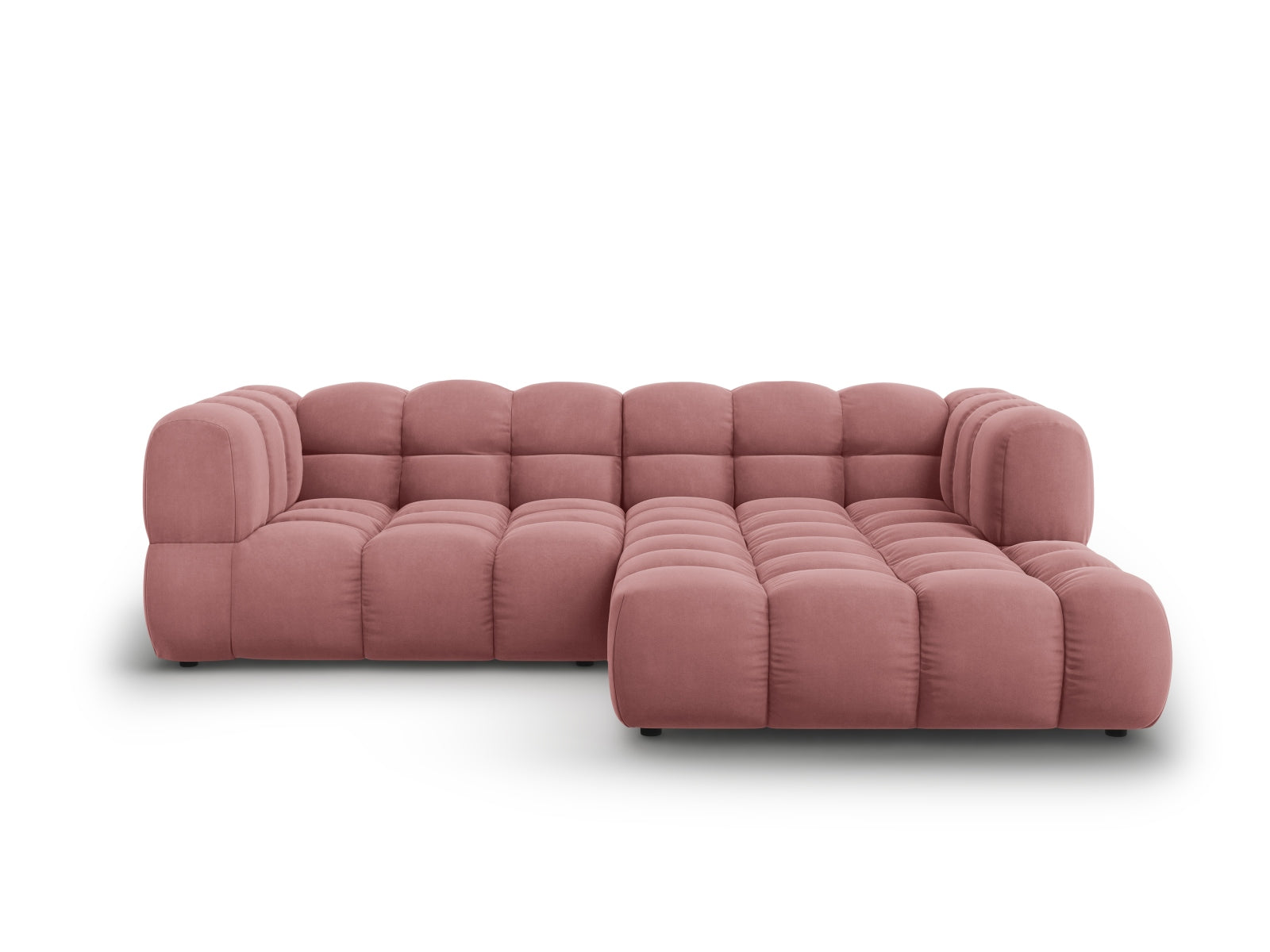 Sky Velour modulares Ecksofa rechts 3 Sitzer 162cm in Flamingo präsentiert im Onlineshop von KAQTU Design AG. Ecksofa rechts ist von Cosmopolitan Design