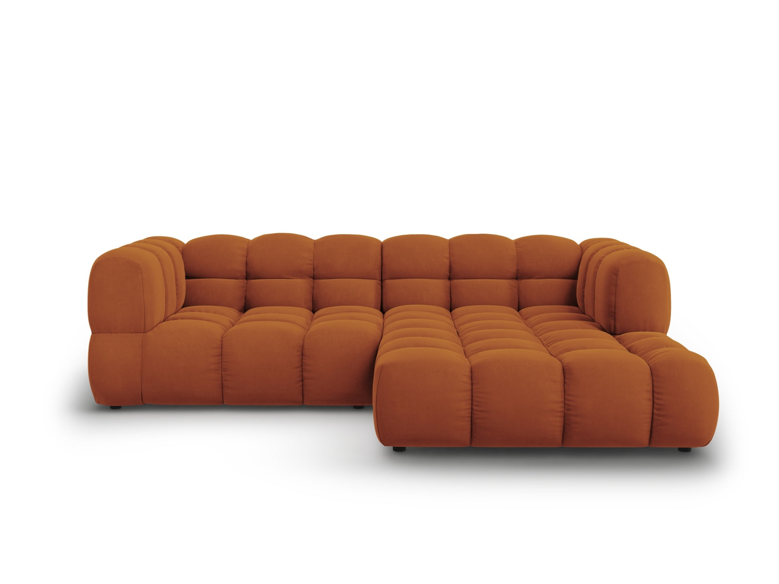 Sky Velour modulares Ecksofa rechts 3 Sitzer 162cm in Terracotta präsentiert im Onlineshop von KAQTU Design AG. Ecksofa rechts ist von Cosmopolitan Design