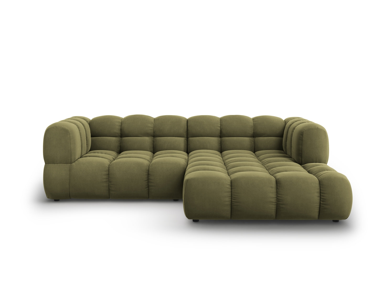Sky Velour modulares Ecksofa rechts 3 Sitzer 162cm in Light Green präsentiert im Onlineshop von KAQTU Design AG. Ecksofa rechts ist von Cosmopolitan Design