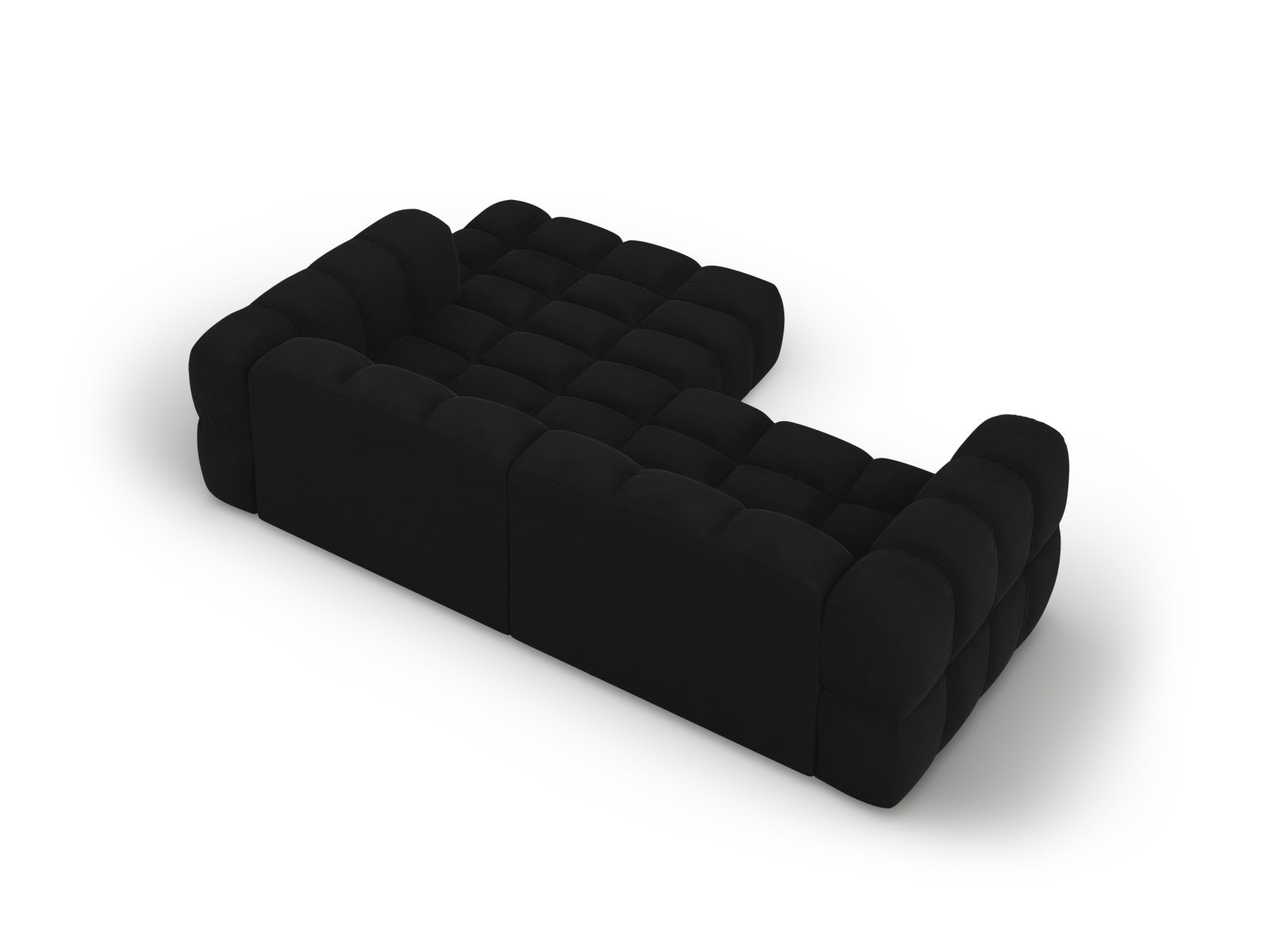 Elegantes, modulares Ecksofa in Sky Velour, 3-Sitzer, 162 cm, rechtsseitig, ideal für stilvolle Wohnräume von Cosmopolitan Design.