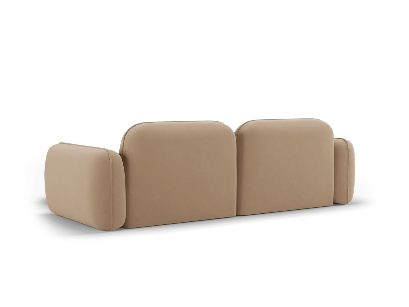 Elegantes, modulares Ecksofa Sydney in hochwertigem Velours, rechtsseitig, ideal für stilvolle Wohnräume und gemütliche Abende.