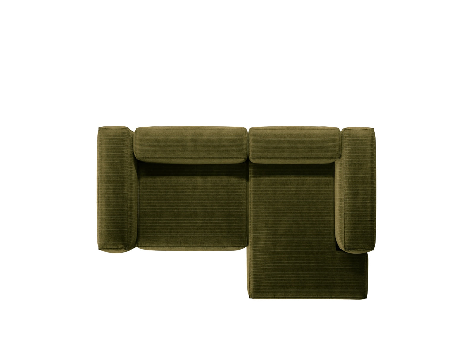 Bergamo Modular Ecksofa rechts 2 Sitzer in Green-Perla präsentiert im Onlineshop von KAQTU Design AG. Ecksofa rechts ist von Cosmopolitan Design