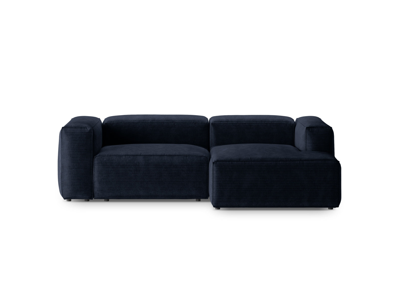 Bergamo Modular Ecksofa rechts 2 Sitzer in Navy Blue-Perla präsentiert im Onlineshop von KAQTU Design AG. Ecksofa rechts ist von Cosmopolitan Design