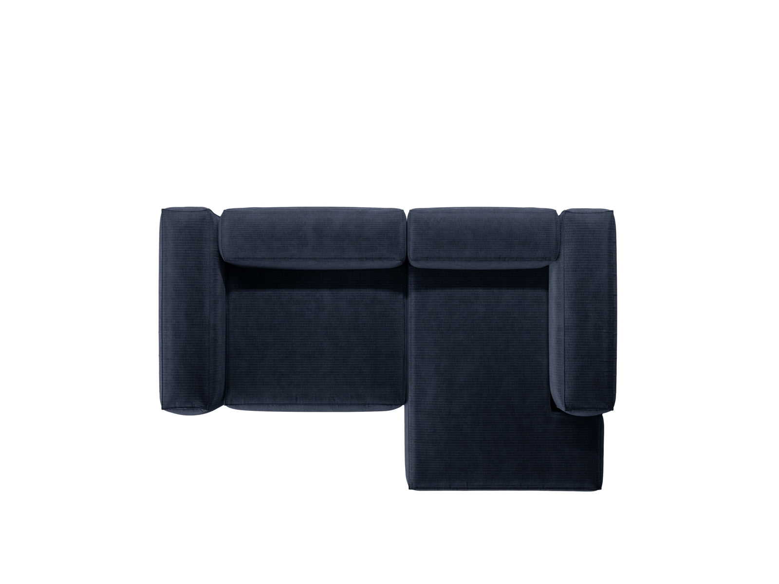 Bergamo Modular Ecksofa rechts 2 Sitzer in Navy Blue-Perla präsentiert im Onlineshop von KAQTU Design AG. Ecksofa rechts ist von Cosmopolitan Design